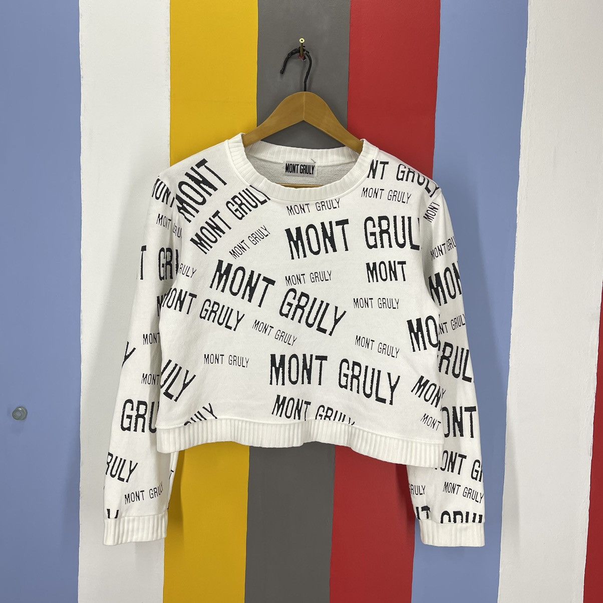 Japanese Brand MONT GRULY Made In Japan Women Crop Sweatshirt #1408/AW Size S / US 4 / IT 40 - 1 Thumbnail