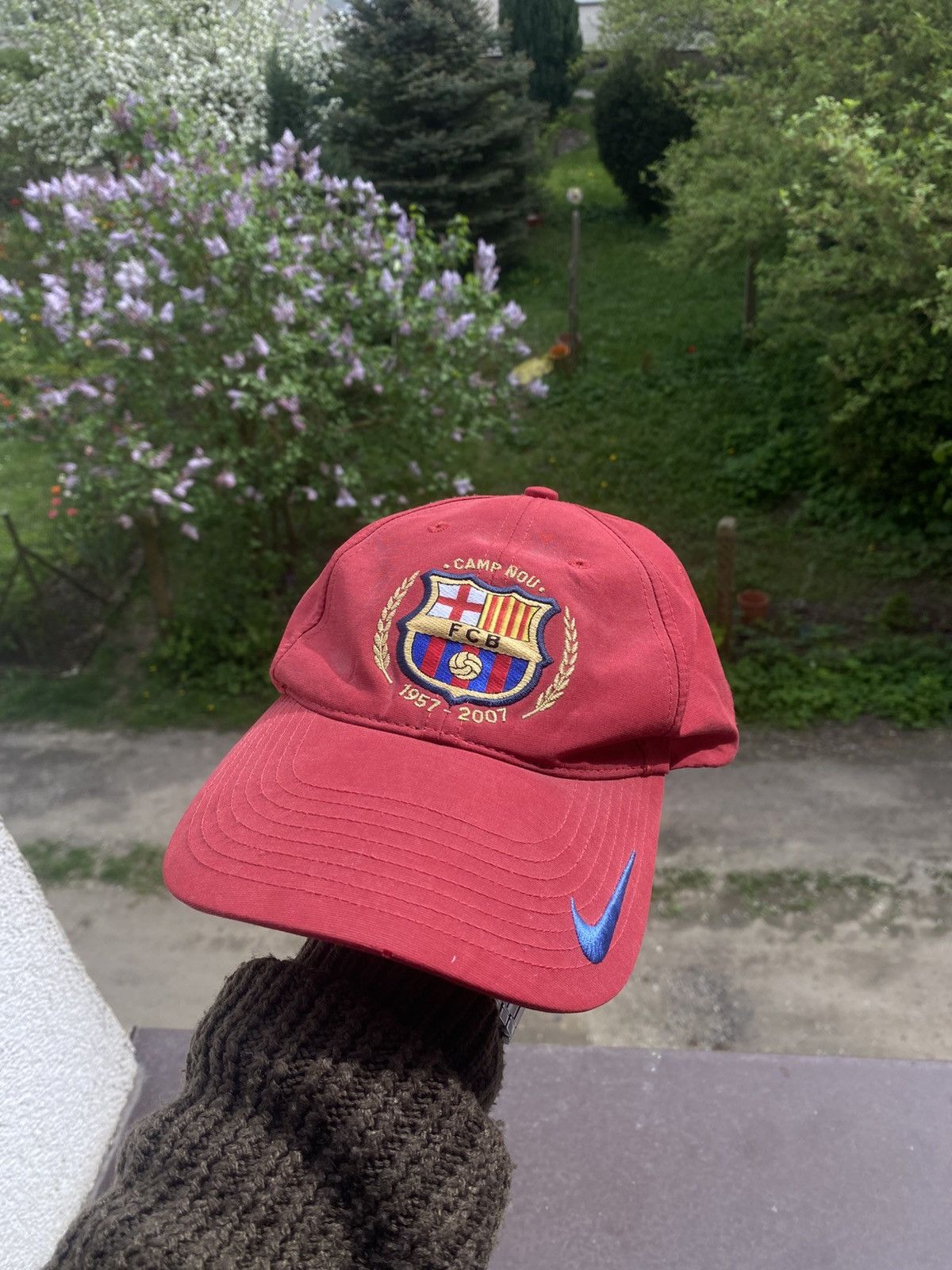 Nike × Vintage Vintage Nike FC Barcelona Anniversary Cap Size ONE SIZE - 2 Thumbnail