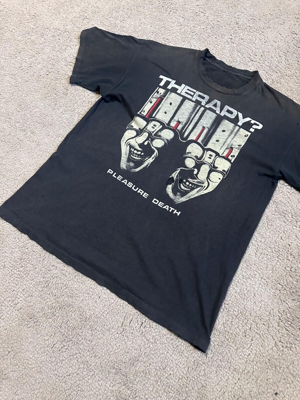 Band Tees Vintage 90s Therapy? Please Death T-shirt Men's / L-XL Size US L / EU 52-54 / 3 - 2 Thumbnail
