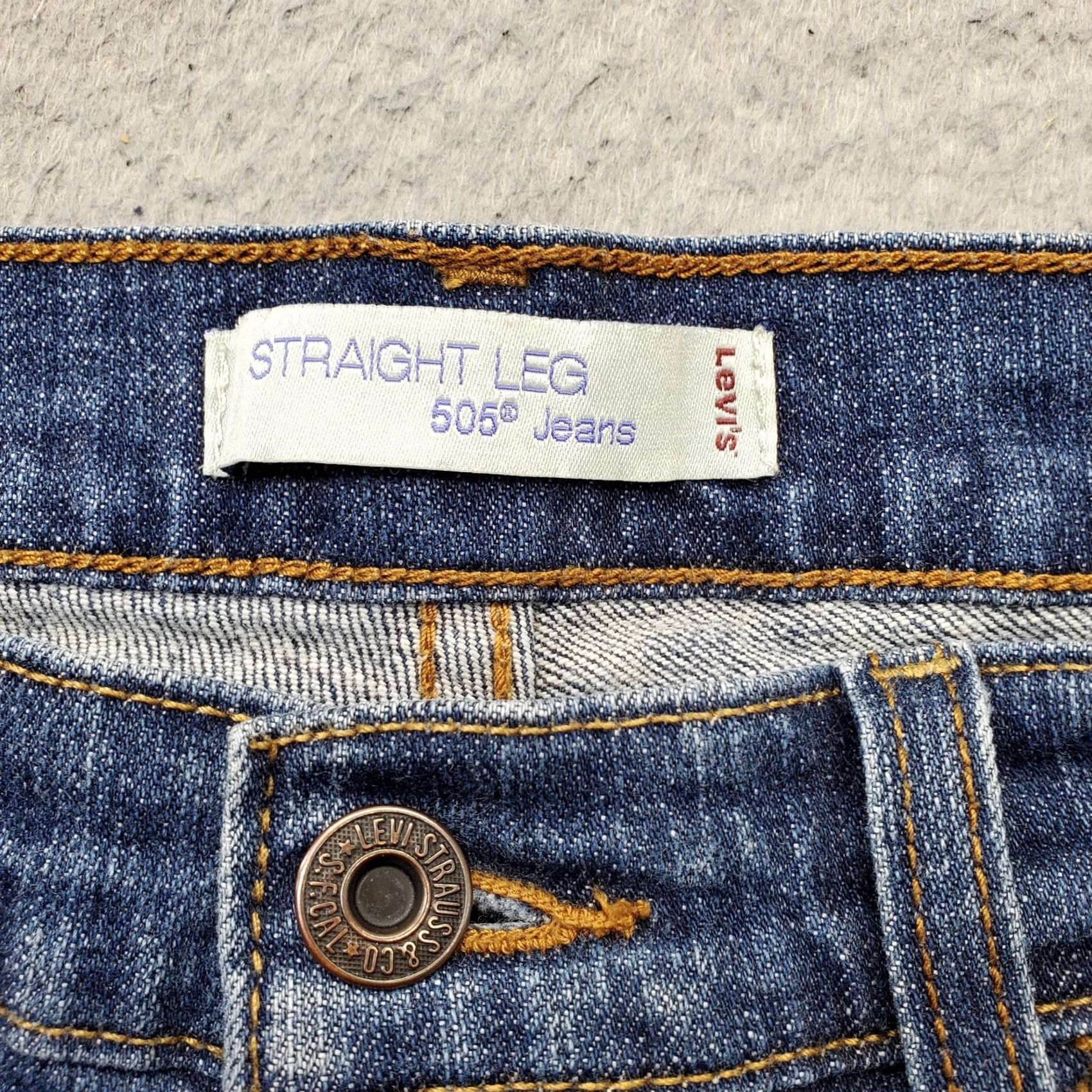 Levi's Levi's 505 Straight Leg Jeans Womens 10 Blue Denim Red Tab Faded Streetwear Jeans Size 32" / US 10 / IT 46 - 7 Thumbnail