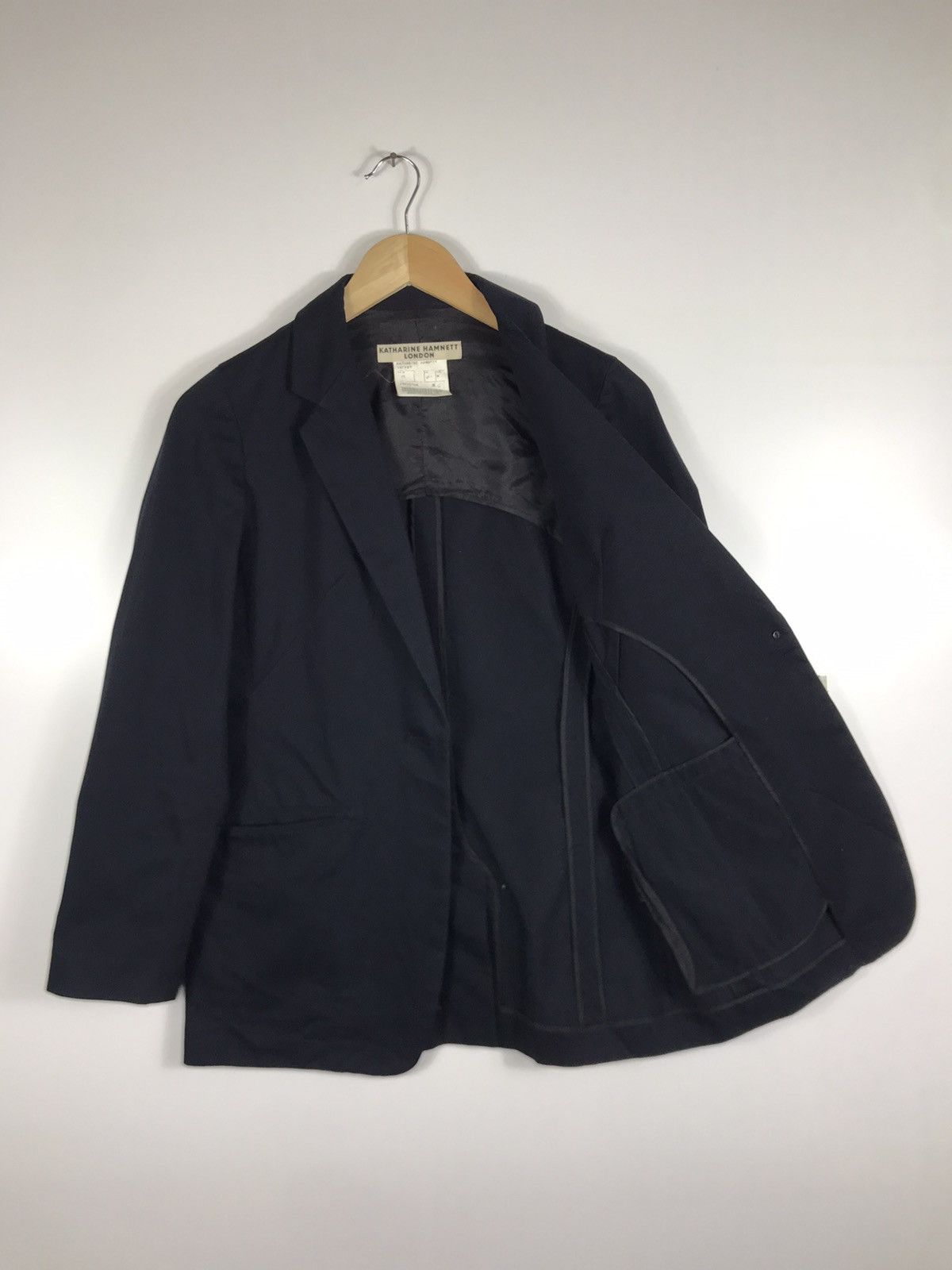 Japanese Brand × Katharine Hamnett London × Vintage ⚡️Vintage Y2K Katharine Hamnett London Black Coat Size M / US 6-8 / IT 42-44 - 8 Thumbnail