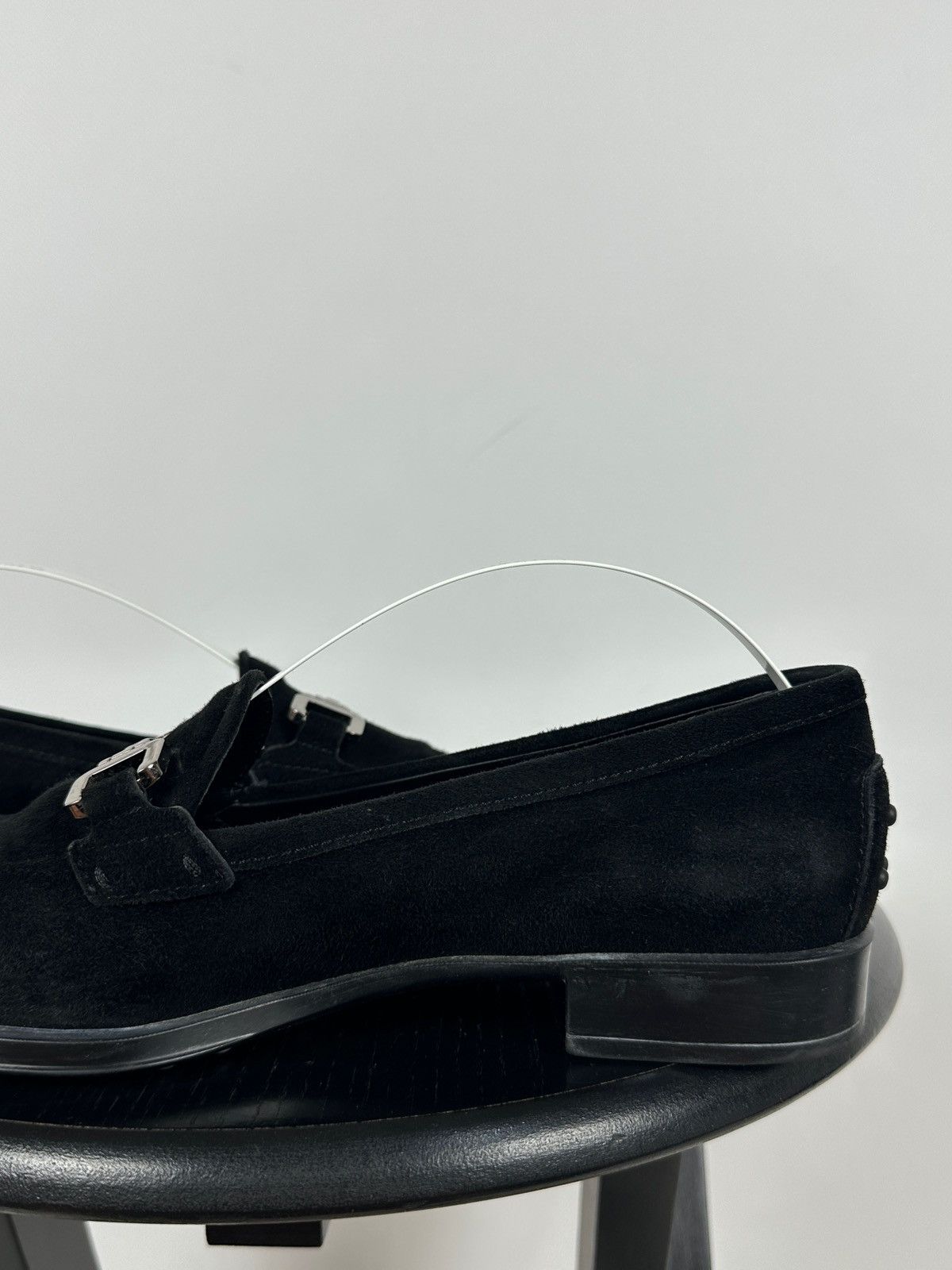 Tod's Tod’s Black Suede Horsebit Buckle Loafers Size US 6.5 / IT 36.5 - 19 Thumbnail