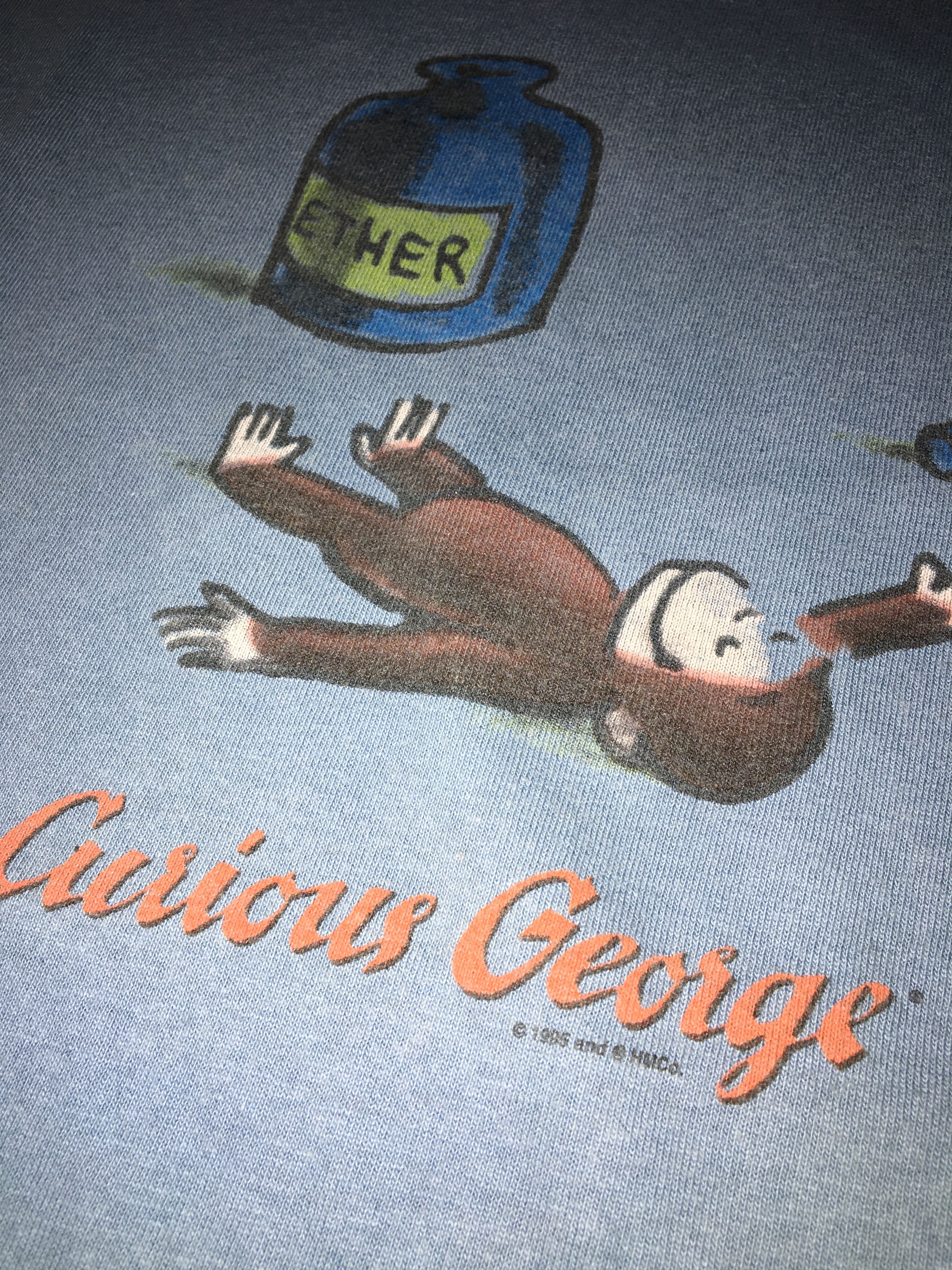 Vintage Vintage 90s Curious George Ether Tshirts Size US M / EU 48-50 / 2 - 3 Thumbnail