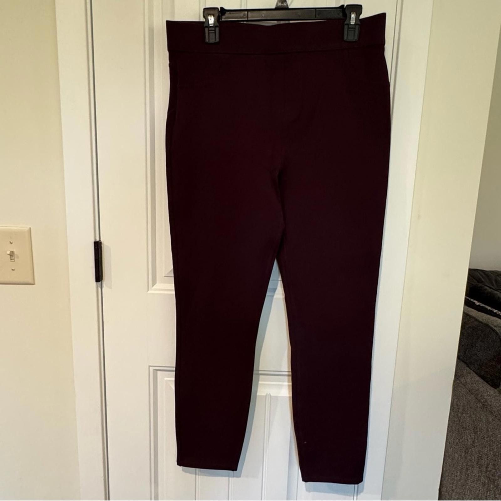 Domenico Spano SPANX Maroon Leggings-XL Size 40" / US 18 - 1 Thumbnail