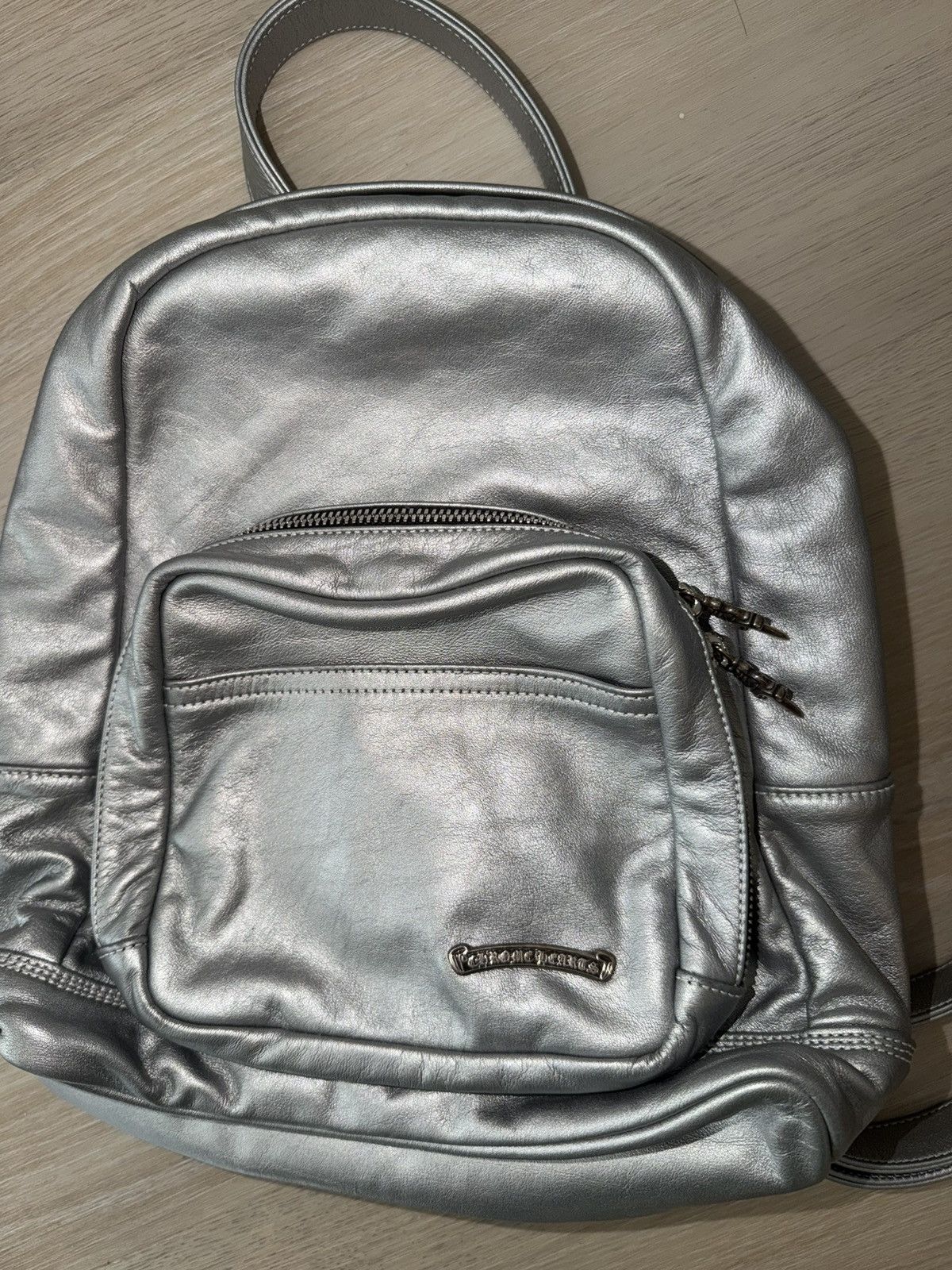 Chrome Hearts 1 of 1 Silver Chrome Heart Leather Backpack Size ONE SIZE - 15 Thumbnail