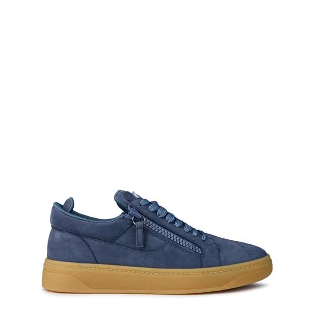 image of Giuseppe Zanotti O1G2R1Mq0524 Trainers In Blue & Suede Shoes in Blue/Suede, Men's (Size 8)