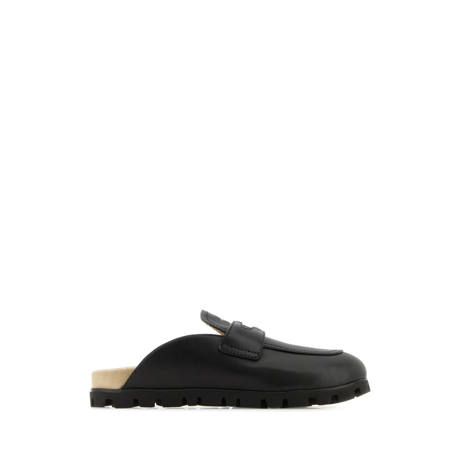 MIU MIU Black Leather Mules New