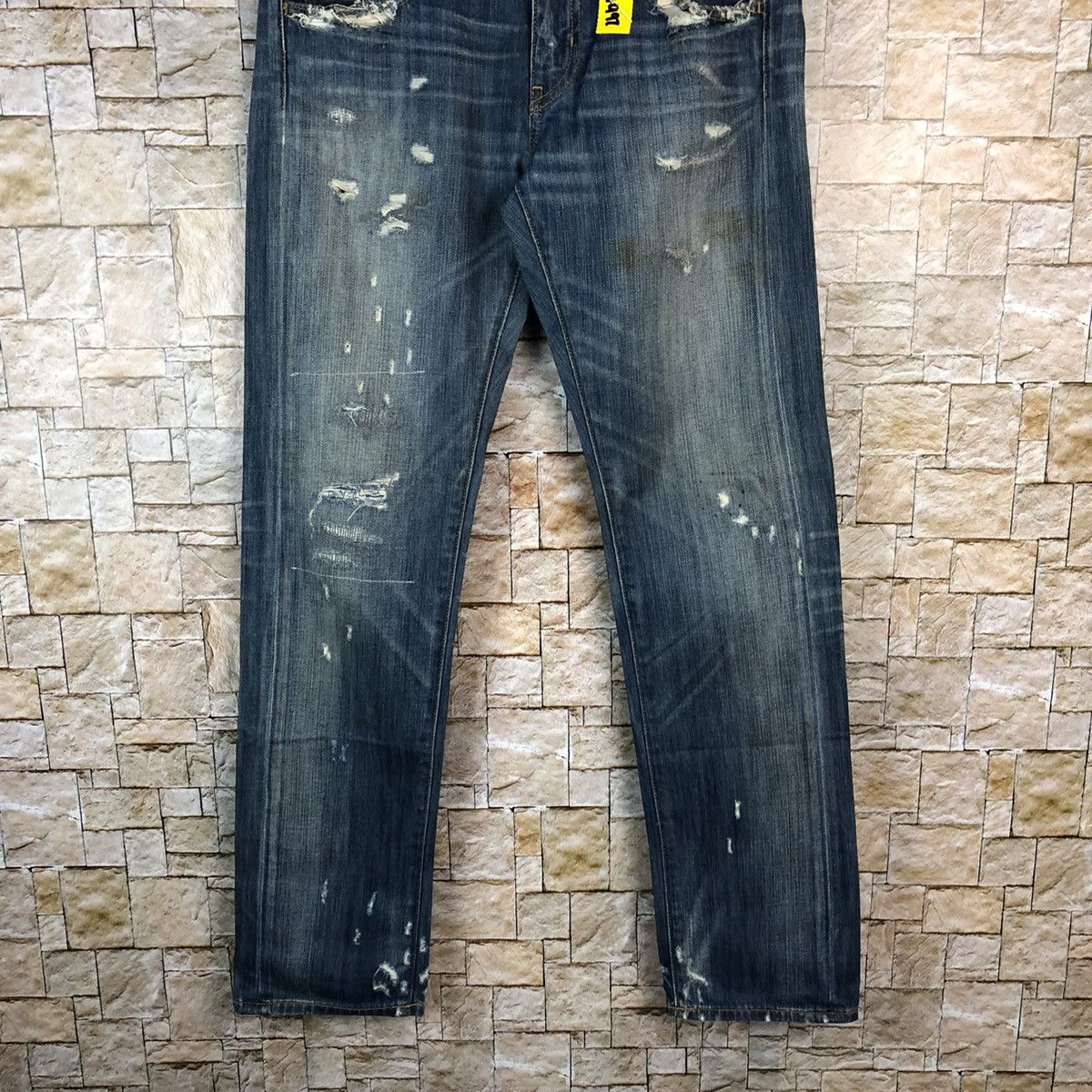 Japanese Brand Japanese Brand Blue Distressed Denim Pants #A997 Size US 28 / EU 44 - 3 Thumbnail