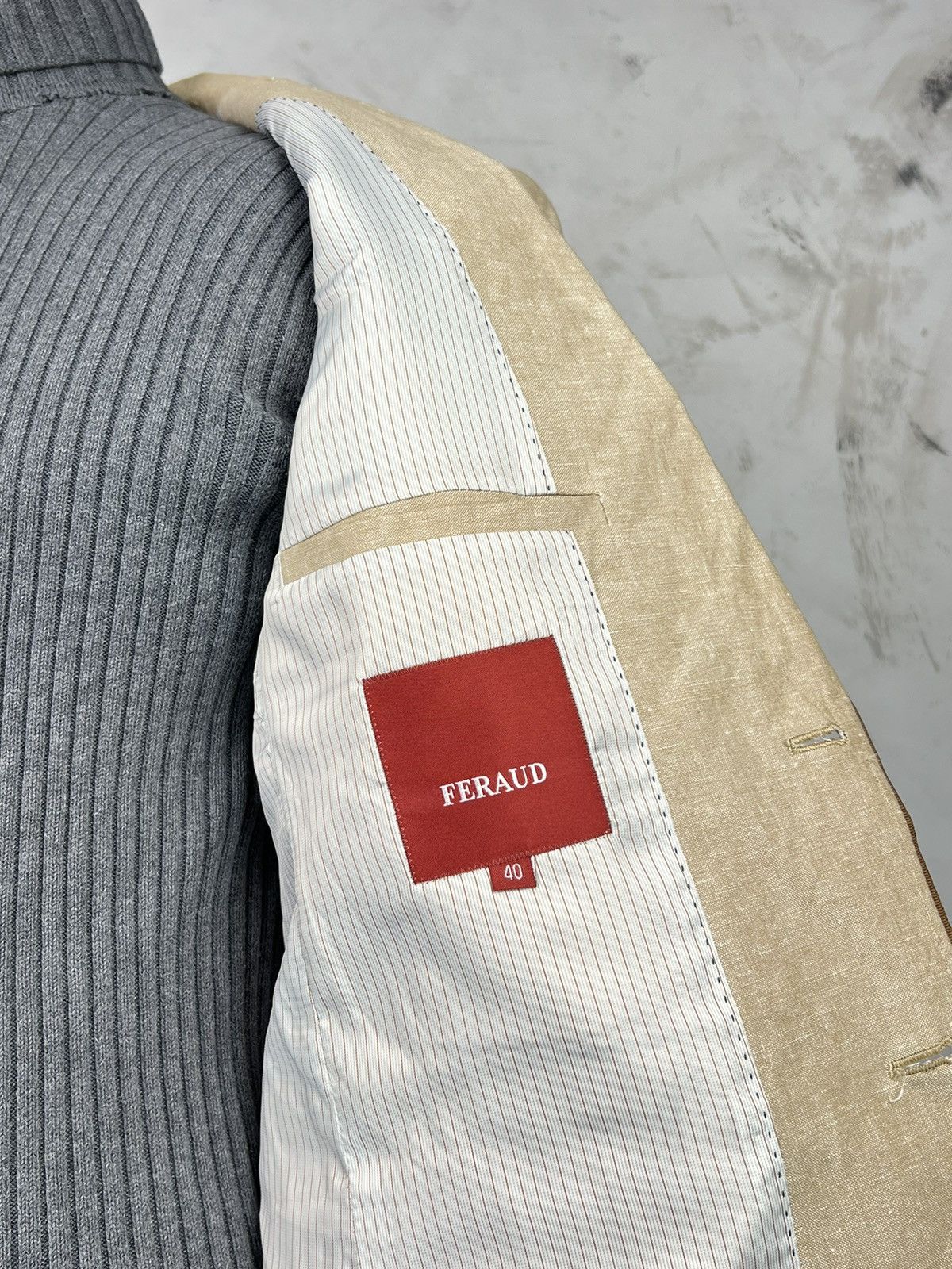 Louis Feraud Feraud Linen Blazer Jacket Size S - M 40 Size 40R - 6 Thumbnail