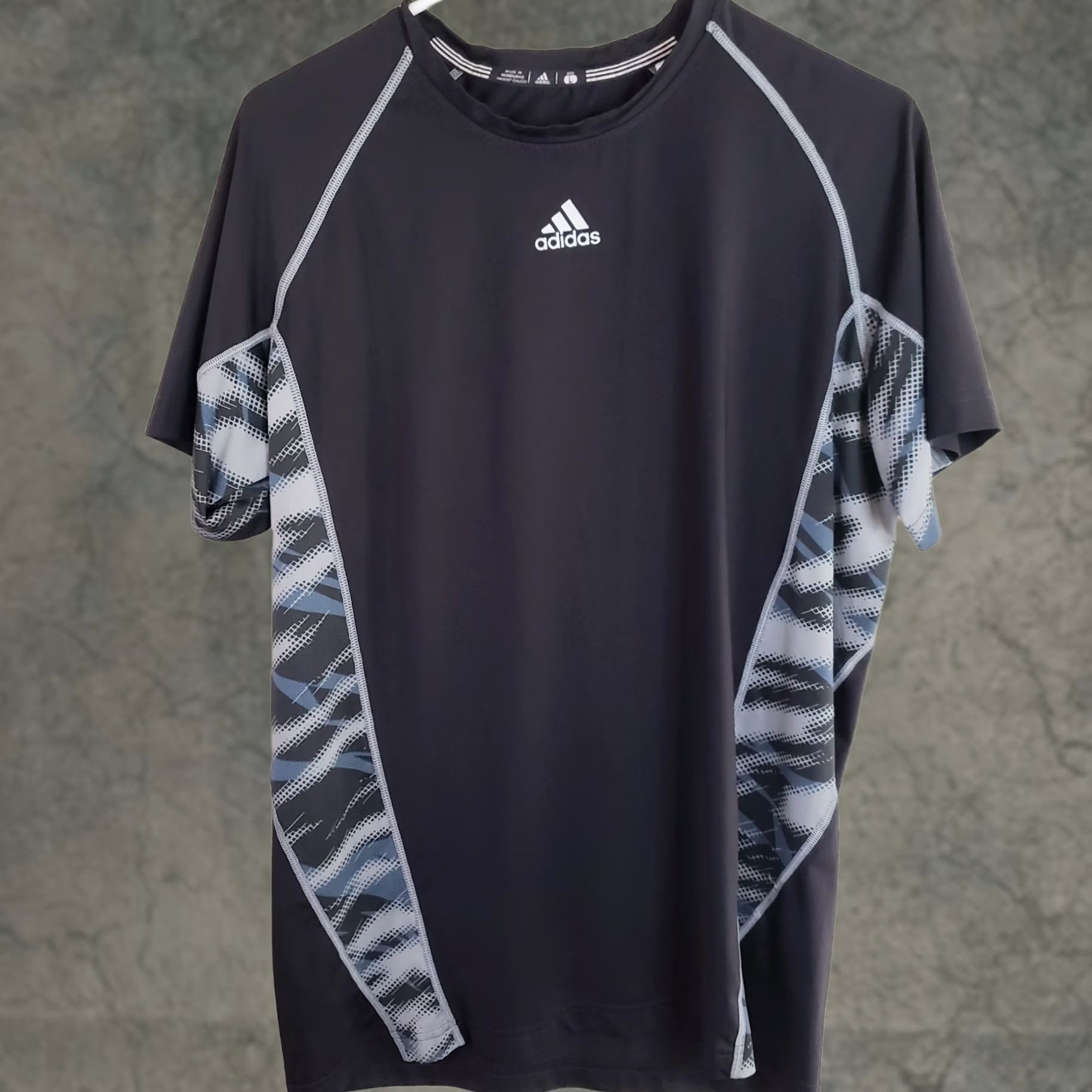 Adidas Adidas Climacool Short Sleeve T-Shirt Men’s L Black Gray Camo Performance Shirt Sportswear Activewear Gym Running Outdoor Mens L Size US L / EU 52-54 / 3 - 1 Thumbnail