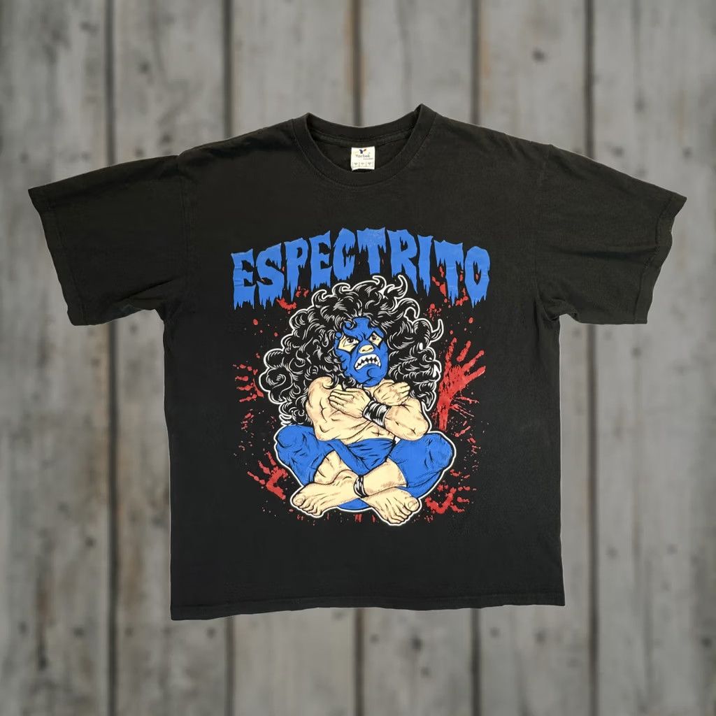 Vintage VINTAGE Espectrito T-Shirt Graphic WWF 90s Y2K Double-Sided Black Cotton Mens L Size US L / EU 52-54 / 3 - 1 Thumbnail