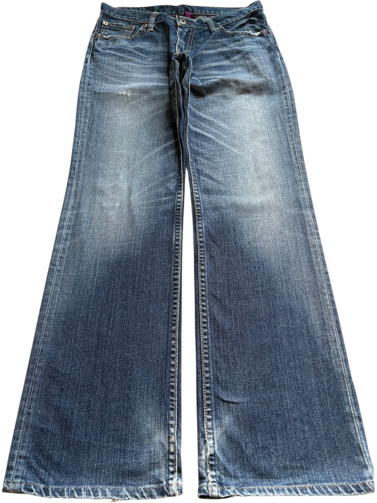 Levi's Vintage 90s Levis 507 Faded Wash Distressed Flare Jeans Size US 31 - 1 Thumbnail