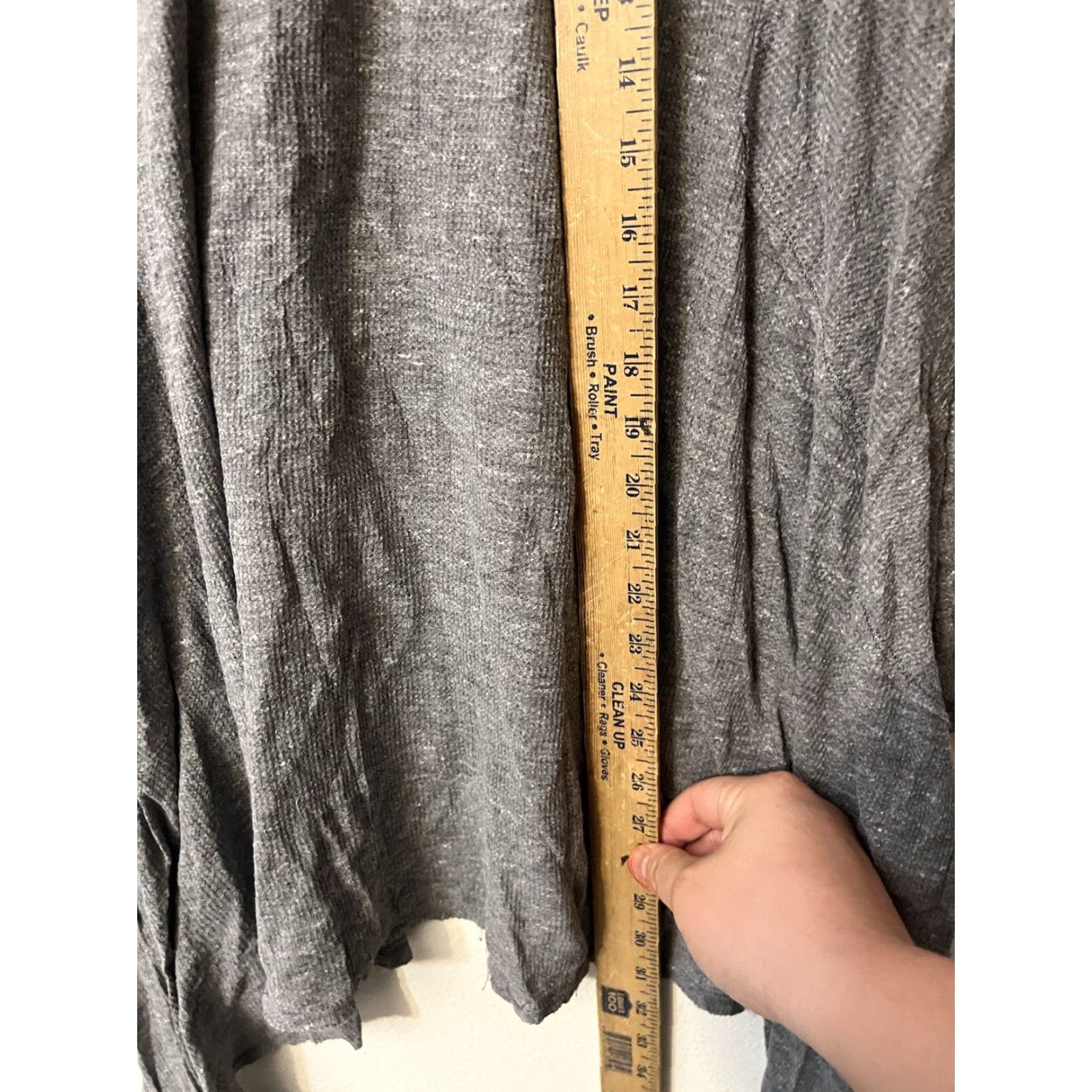 Free People We The Free Gray Knit Long Sleeve Lightweight T-Shirt XS Size XS / US 0-2 / IT 36-38 - 4 Thumbnail