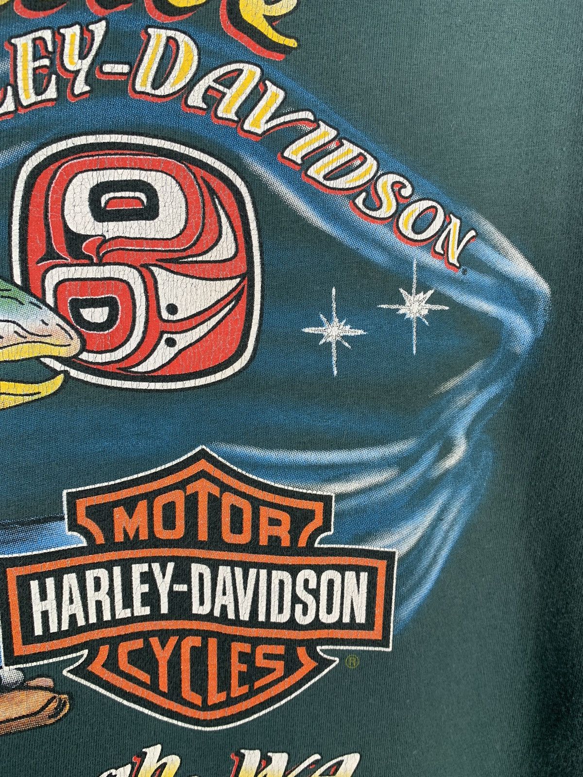 Harley Davidson × Vintage Vintage 90s Harley Davidson Eastside Made in Usa T-shirt Size US L / EU 52-54 / 3 - 23 Thumbnail