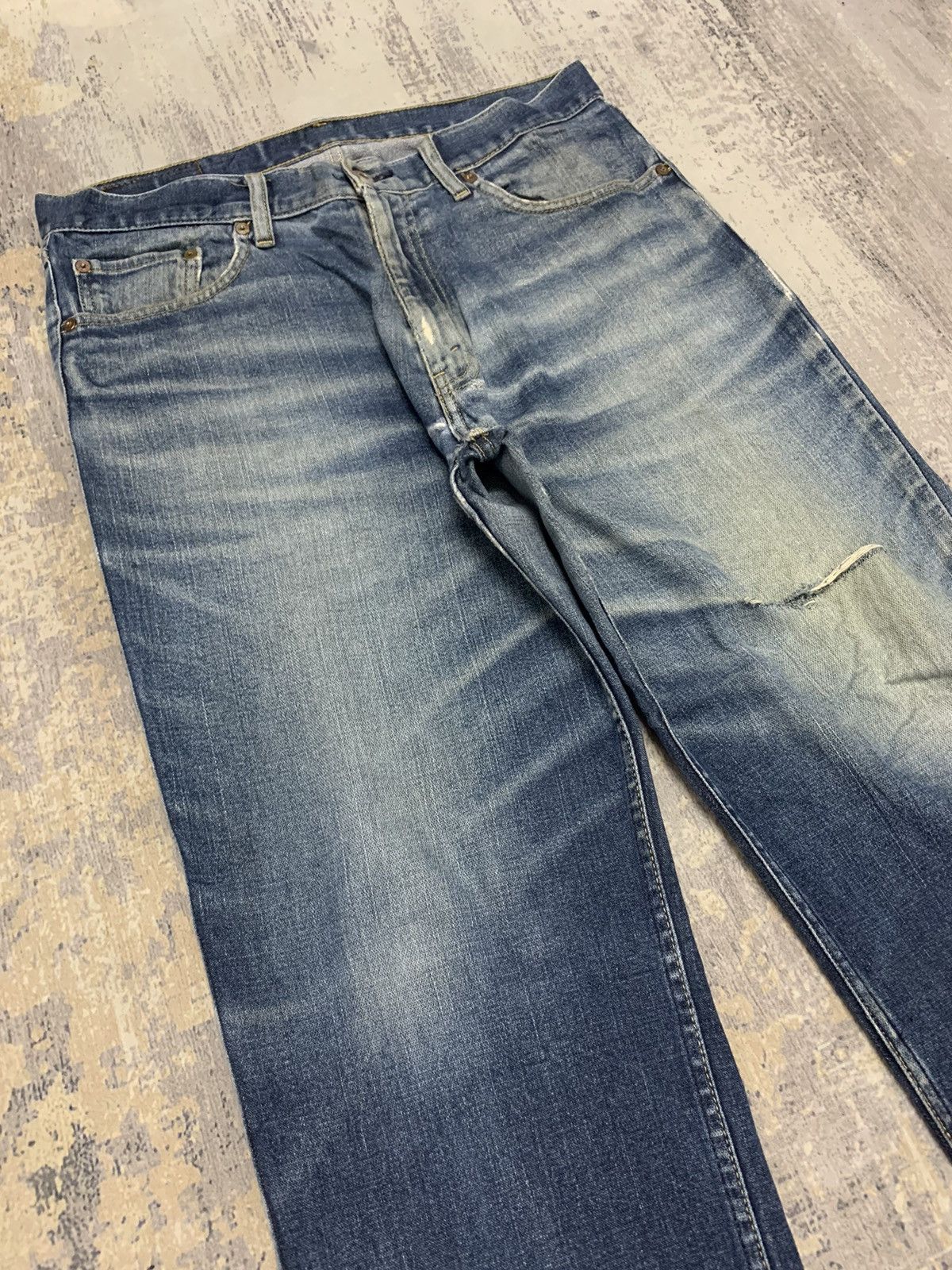 Levi's Levi's 533 Loose Straight Fit Denim Jeans Indigo Stone Wash Size US 35 - 2 Thumbnail