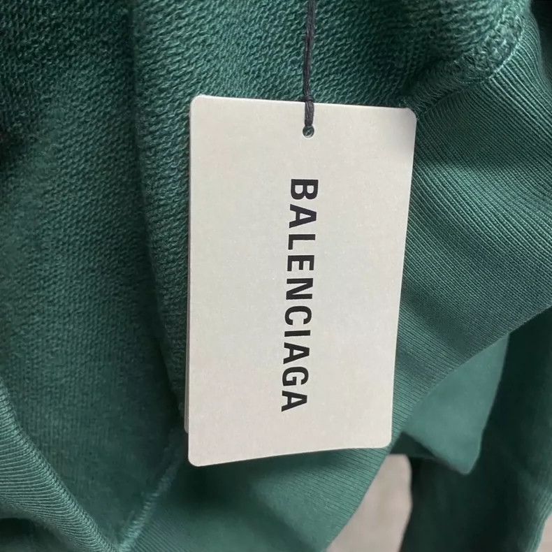 Balenciaga Balenciaga Hoodie with printed logo on green back Size US XS / EU 42 / 0 - 6 Thumbnail