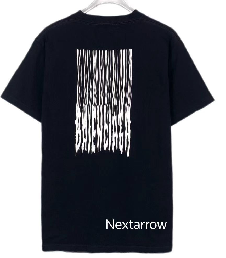 Balenciaga Balenciaga logo waterfall letter print round neck black co Size S / US 4 / IT 40 - 2 Thumbnail