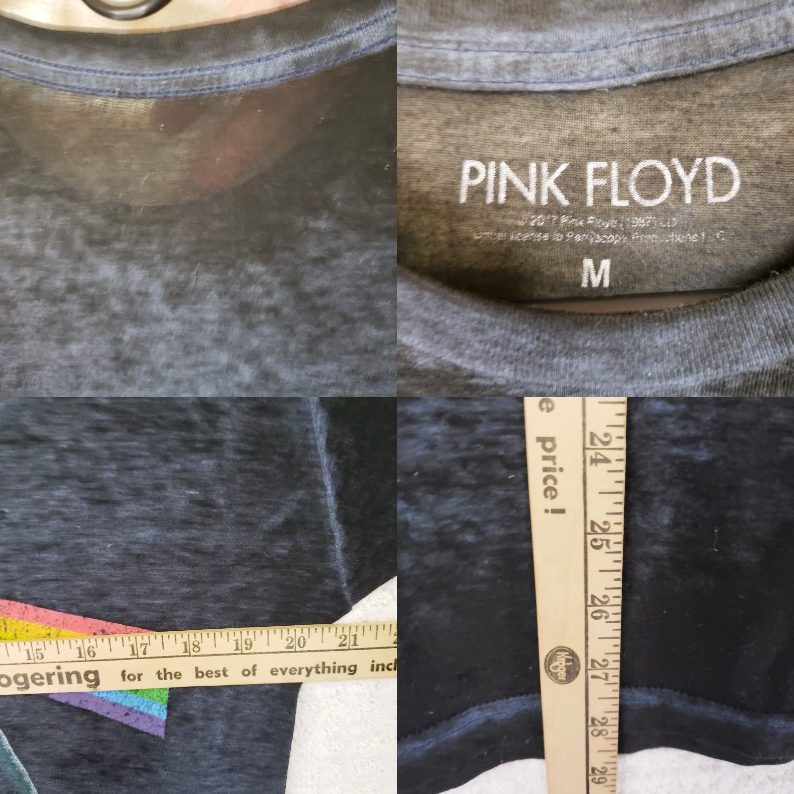 Vintage Pink Floyd Rock Band Dark Side of the Moon Tee Shirt M Black Cotton Crew Neck Short Sleeve Graphic Logo Vintage: No Mens Regular Size M Size US M / EU 48-50 / 2 - 8 Thumbnail