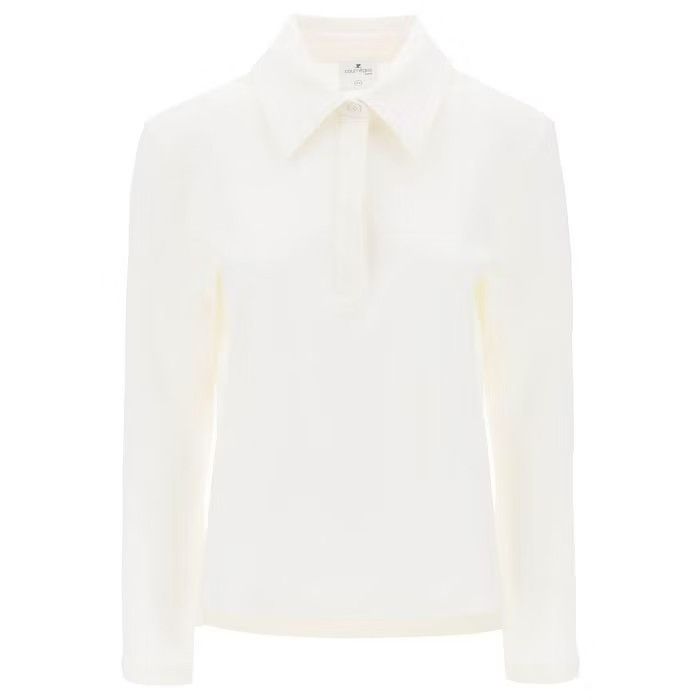 o1s22i1n0424 Cotton Polo Shirt in White