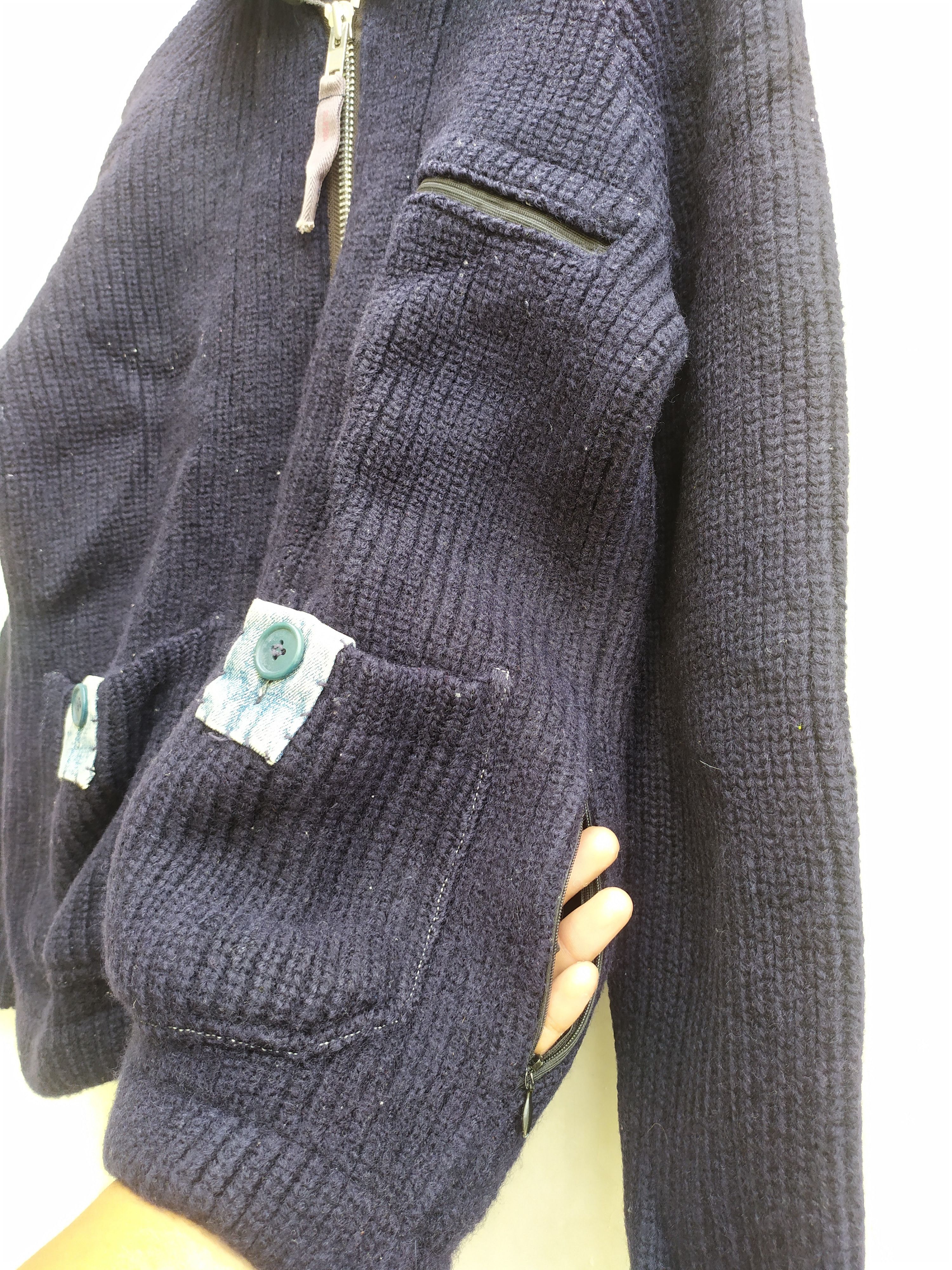 Blue Blue Japan × Japanese Brand Blue Blue Japan Thick Knit Jacket Size US XL / EU 56 / 4 - 2 Thumbnail