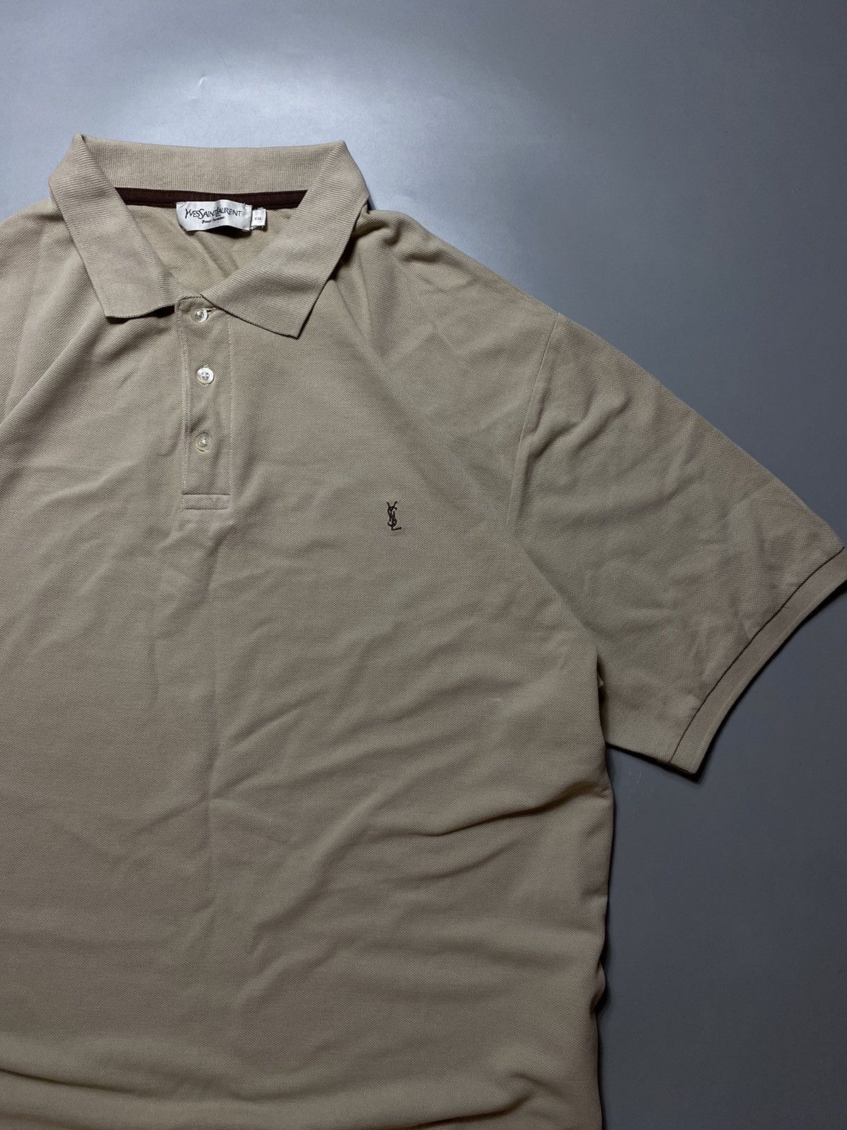 Vintage × Yves Saint Laurent Yves Saint Laurent vintage polo t-shirt Big size Size US XXL / EU 58 / 5 - 2 Thumbnail
