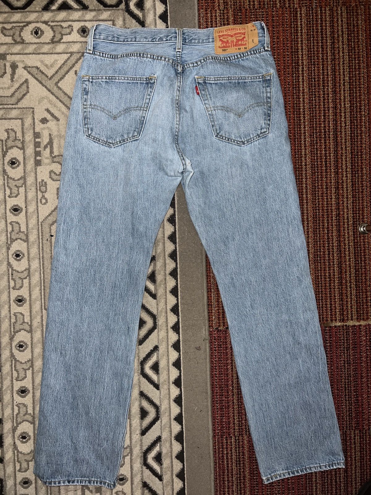Levi's Vintage OOs Levis 501 Distressed flybuttoredline Denim Jeans Size US 33 - 2 Thumbnail