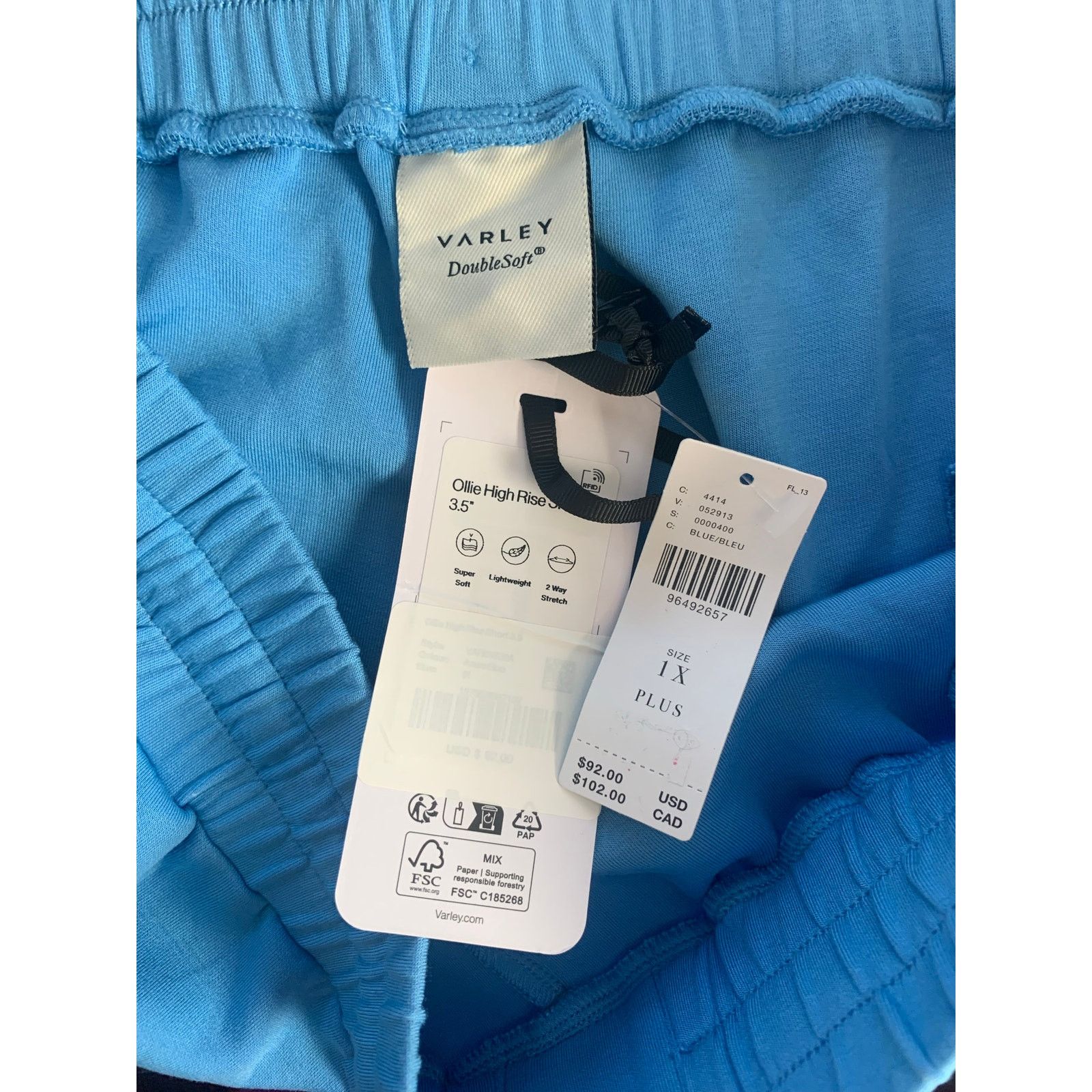 Anthropologie NWT Anthropologie Varley Ollie High-Rise Shorts - Size 1X Size 36" / US 14 / IT 50 - 5 Thumbnail