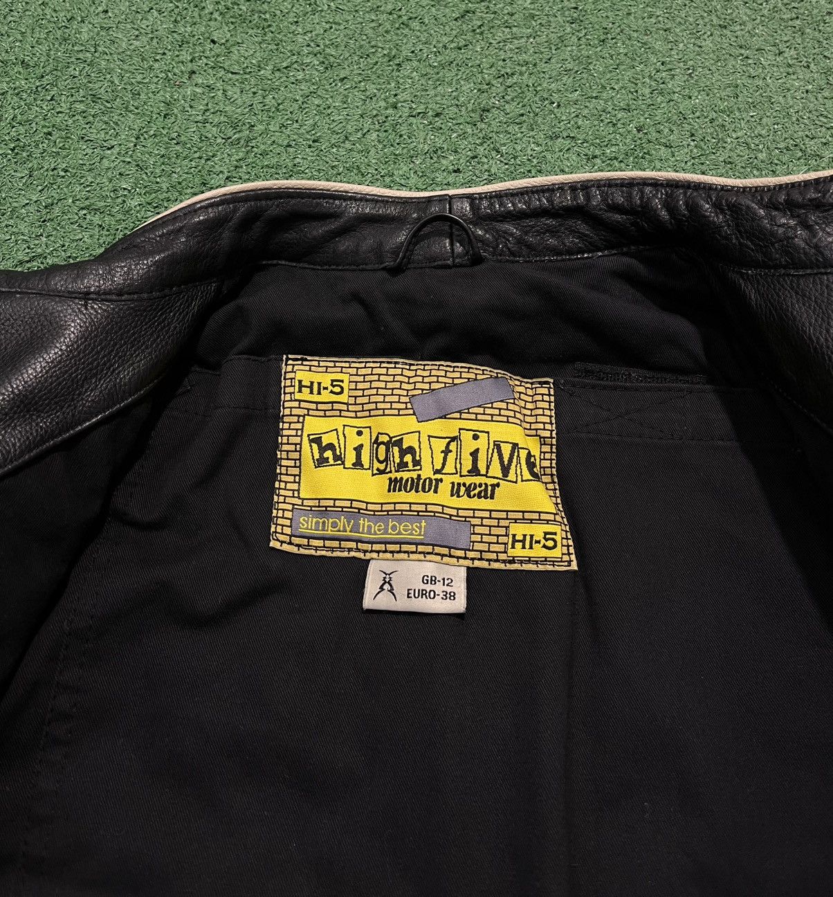 Leather × Vintage Biker Leather Jacket Vintage High Five Moto Wear Size XS / US 0-2 / IT 36-38 - 6 Thumbnail