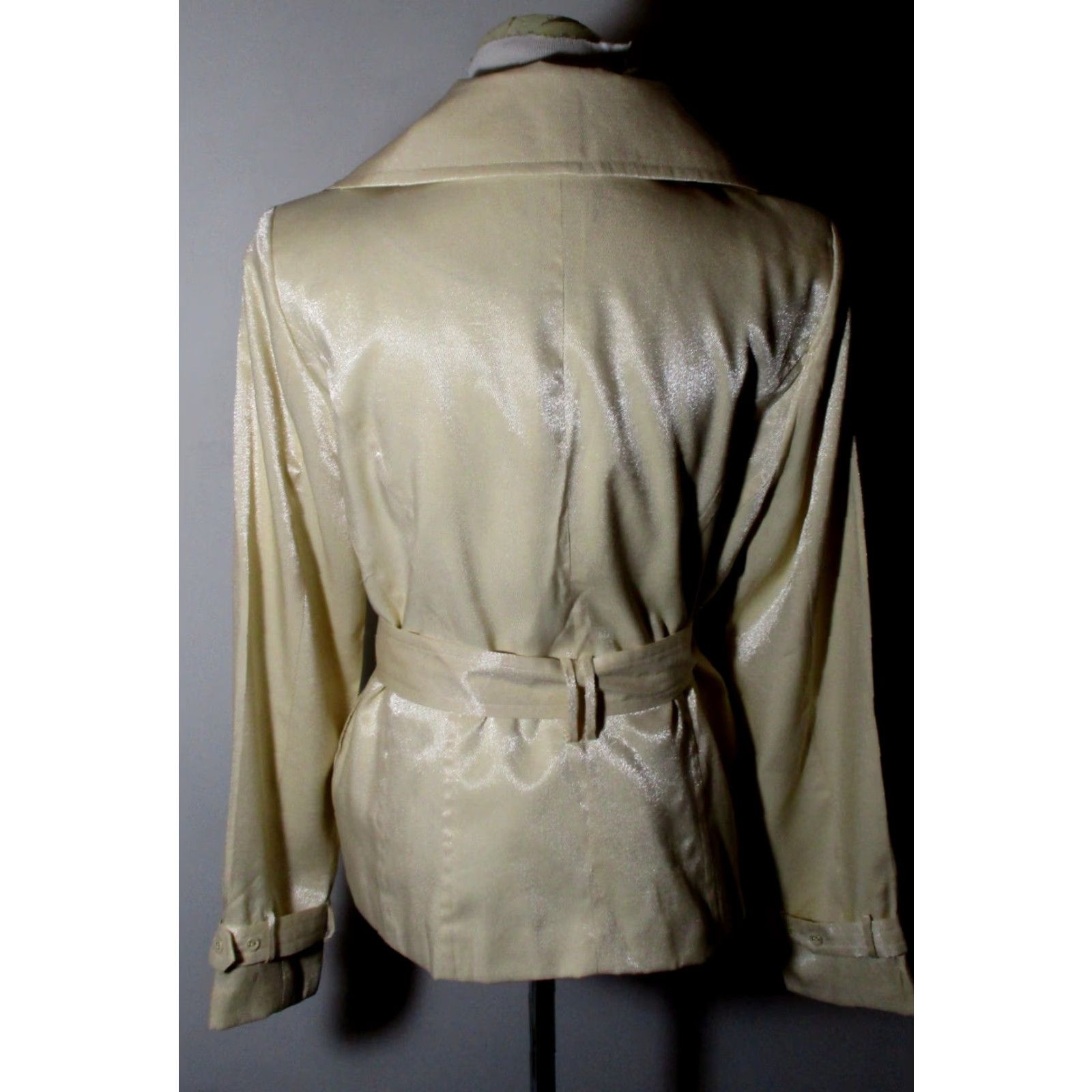 Vintage ELIZABETH HASSELBECK Creme Jacket Snap Button Size 14 NWOT Size XL / US 12-14 / IT 48-50 - 5 Thumbnail
