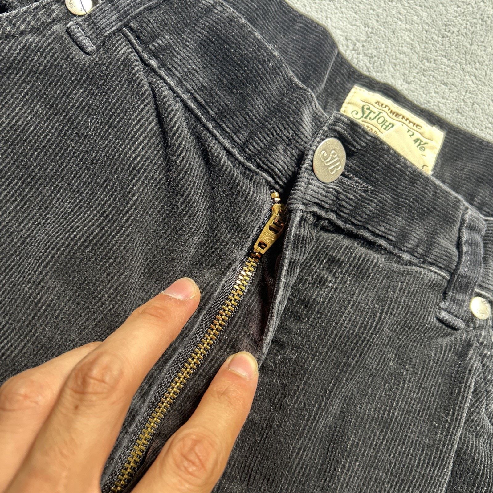 St. Johns Bay Y2k 2000s Beyond Baggy Corduroy Pant Women 10 31x27 Raw Wide Size 32" / US 10 / IT 46 - 6 Thumbnail