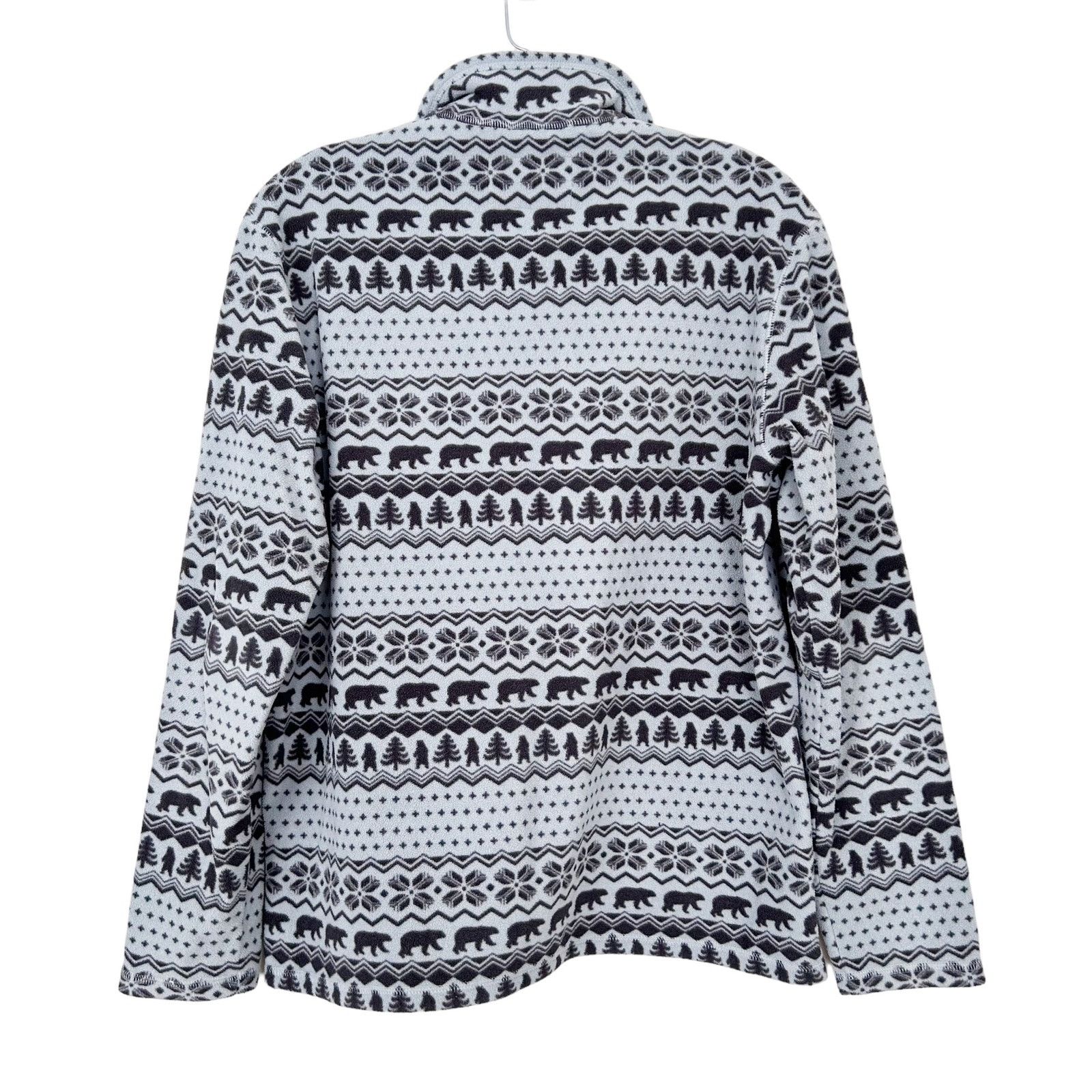 Chubbies Chubbies Gray Fleece Bear Print Quarter Zip Sweater Sz L Size US L / EU 52-54 / 3 - 5 Thumbnail