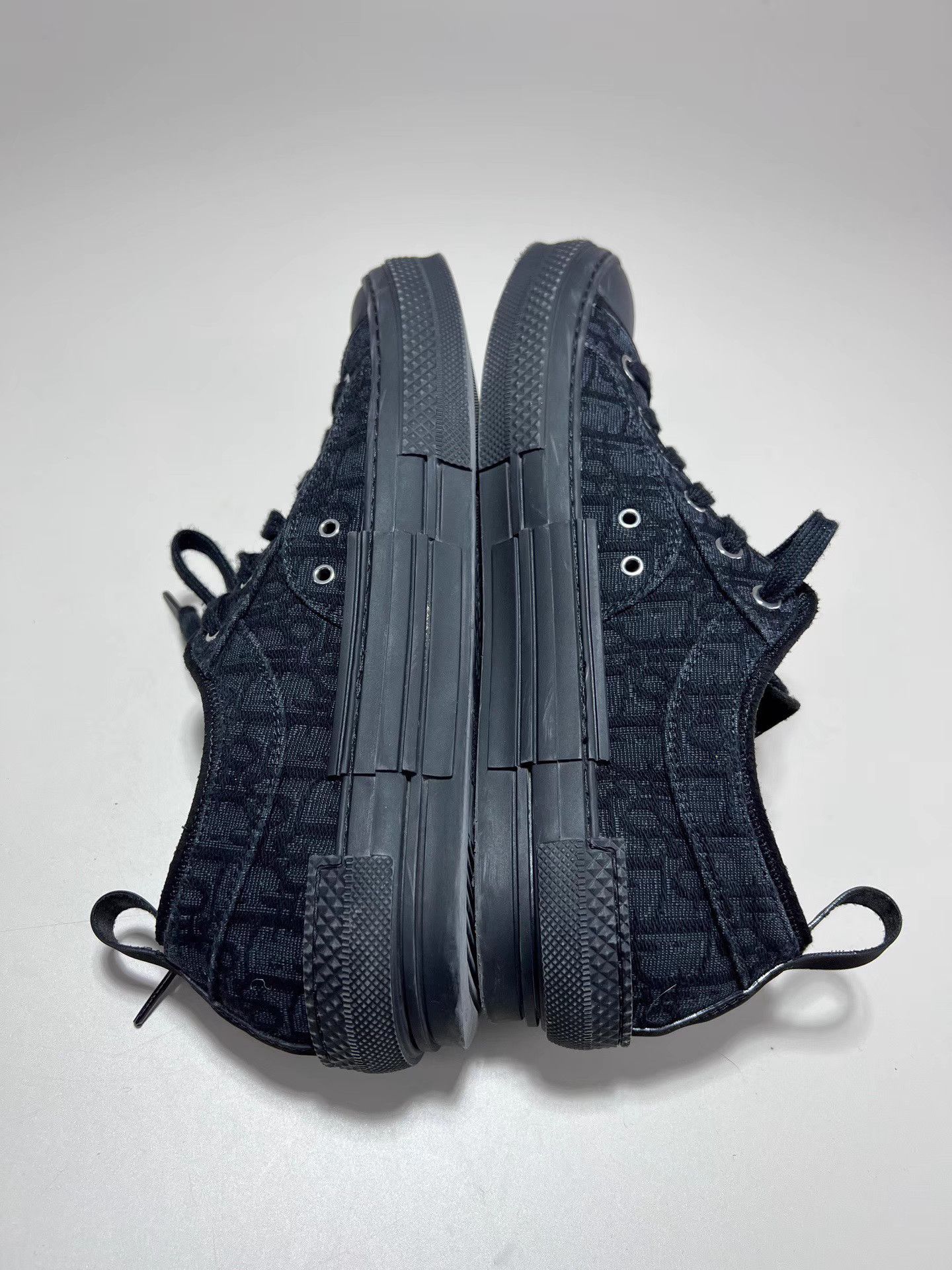 Dior DIOR B23 Denim Oblique Logo Low-Top Sneakers Size US 10 / EU 43 - 5 Thumbnail