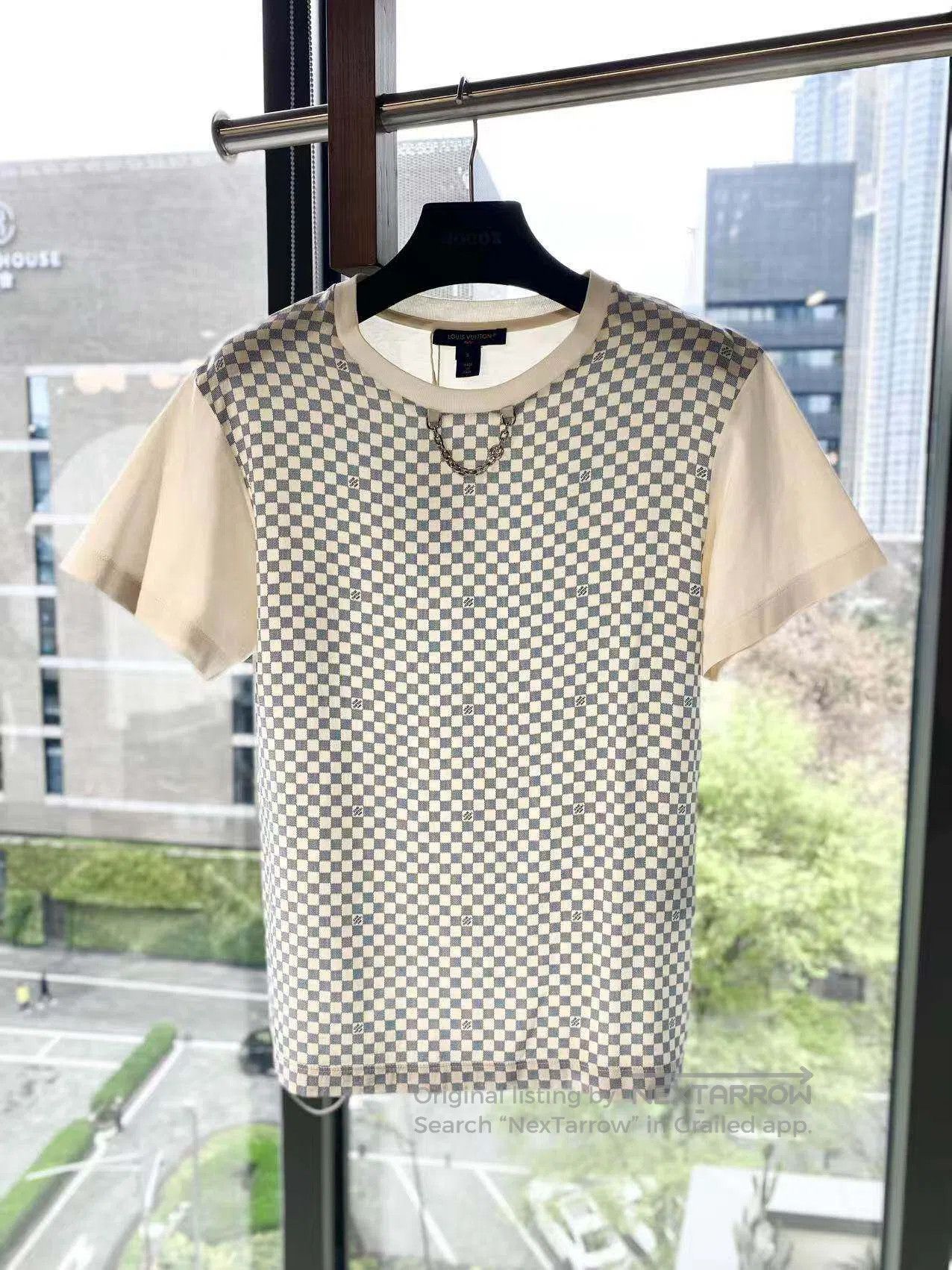 Louis Vuitton Louis Vuitton 24SS checkerboard chain logo short sleeve| Size S / US 4 / IT 40 - 2 Thumbnail