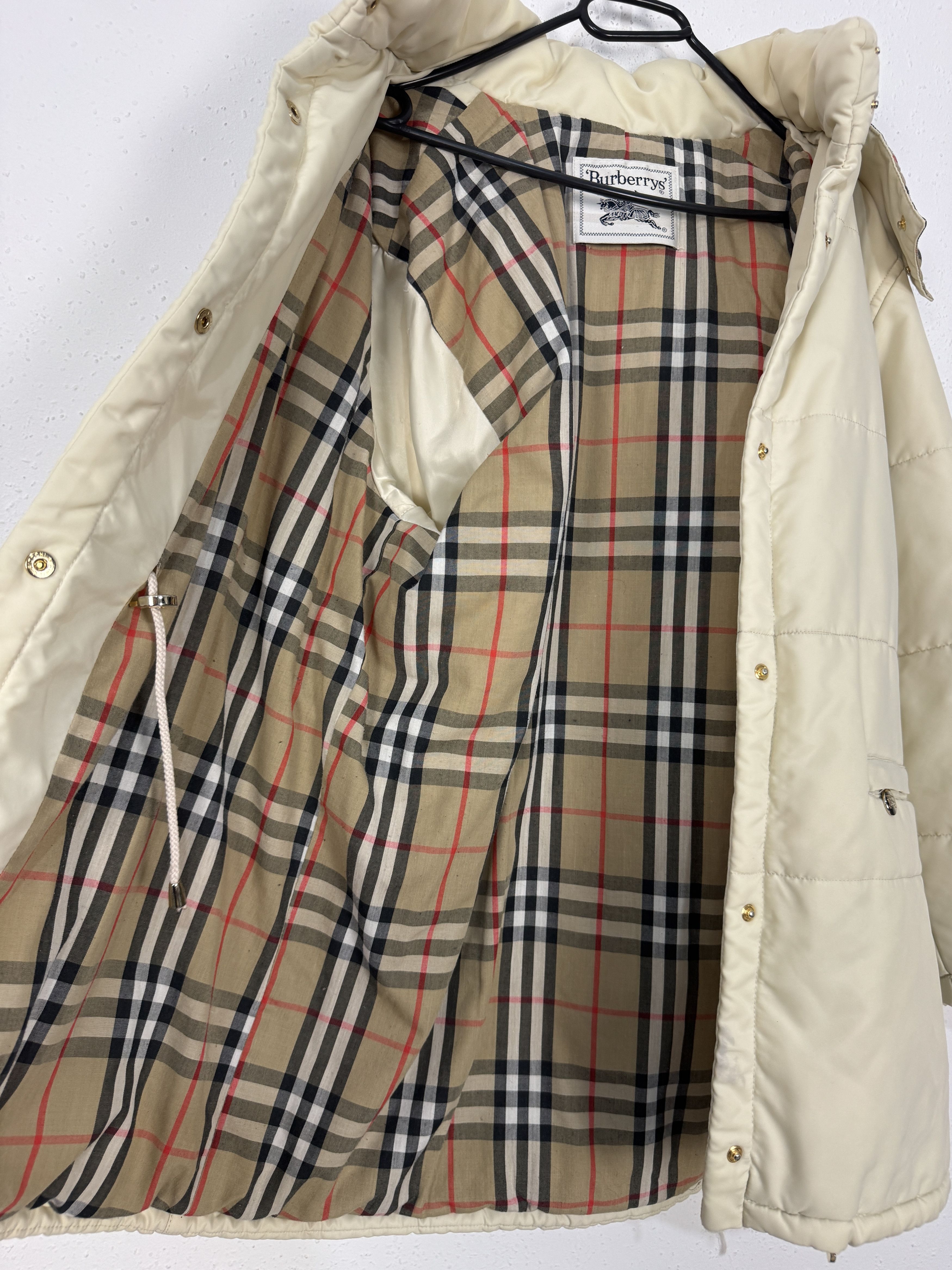 Burberrys vintage 90s 80s parka cream jacket 38