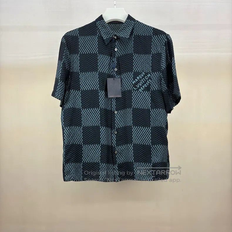 Louis Vuitton FW25 Co-branded Checkerboard Short Sleeve Sh