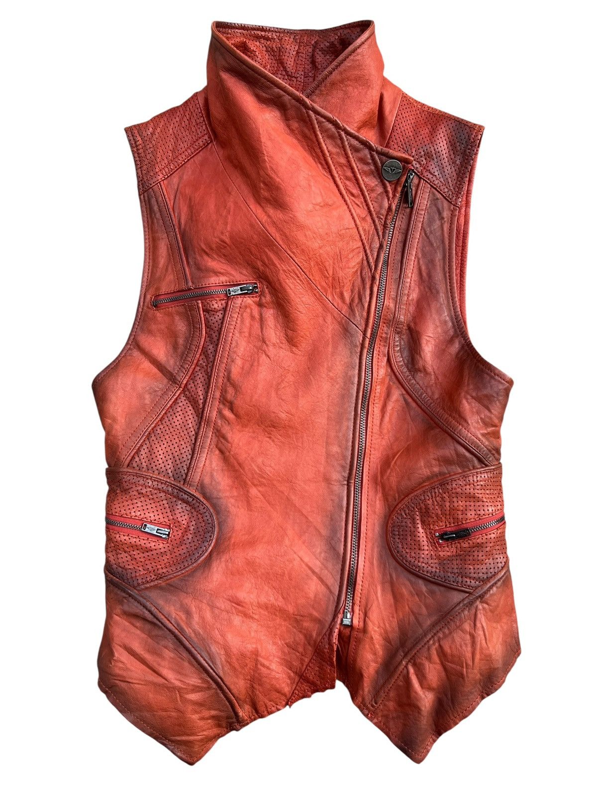 Japanese Brand Tankus Metal Mudmax Gothic Lamb Leather Jacket Size US XS / EU 42 / 0 - 2 Thumbnail