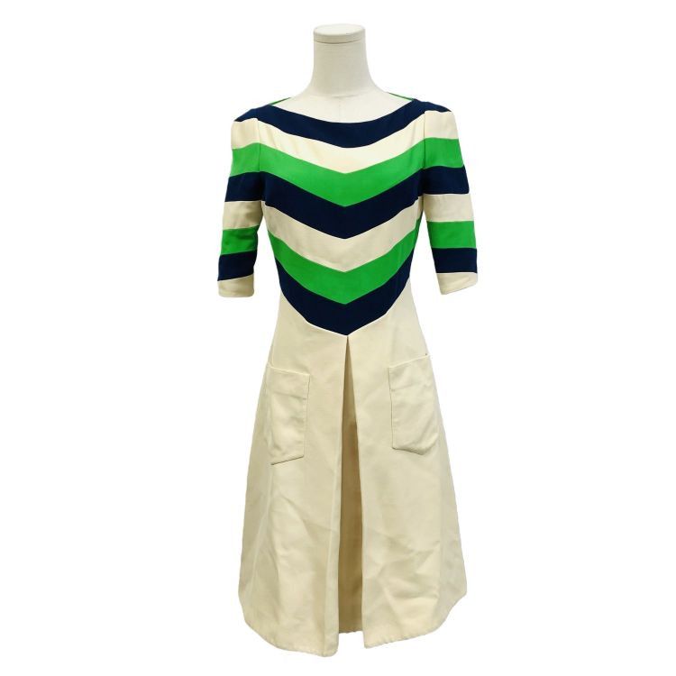 Gucci Gucci Chevron Striped Midi Dress Size 42 Size M / US 6-8 / IT 42-44 - 1 Thumbnail