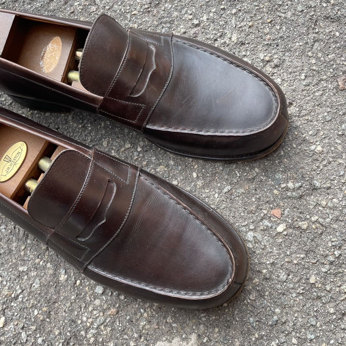Handmade × J.M. Weston J.M. WESTON BROWN LEATHER BOOTS LOAFERS old money Size US 8 / EU 41 - 4 Thumbnail