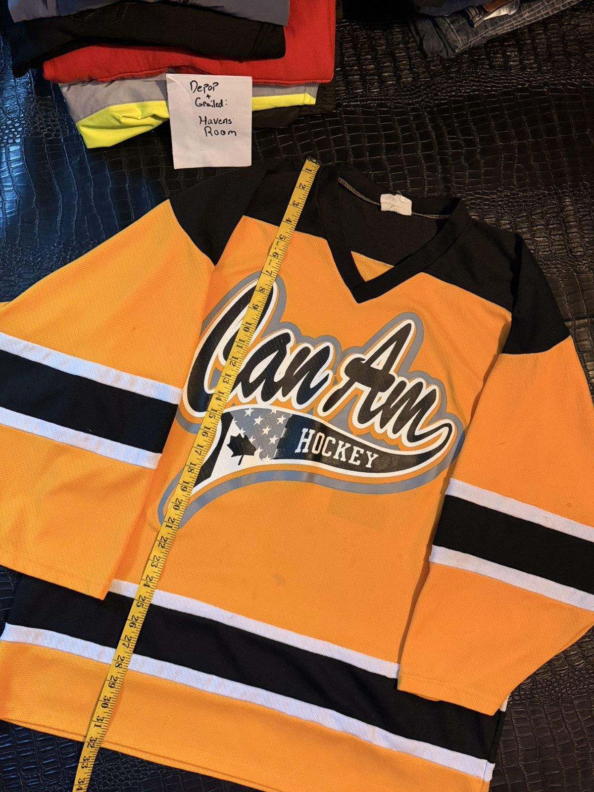 Vintage Can‑Am Hockey Jersey – Yellow/Black – ProJoy Size US XL / EU 56 / 4 - 2 Thumbnail