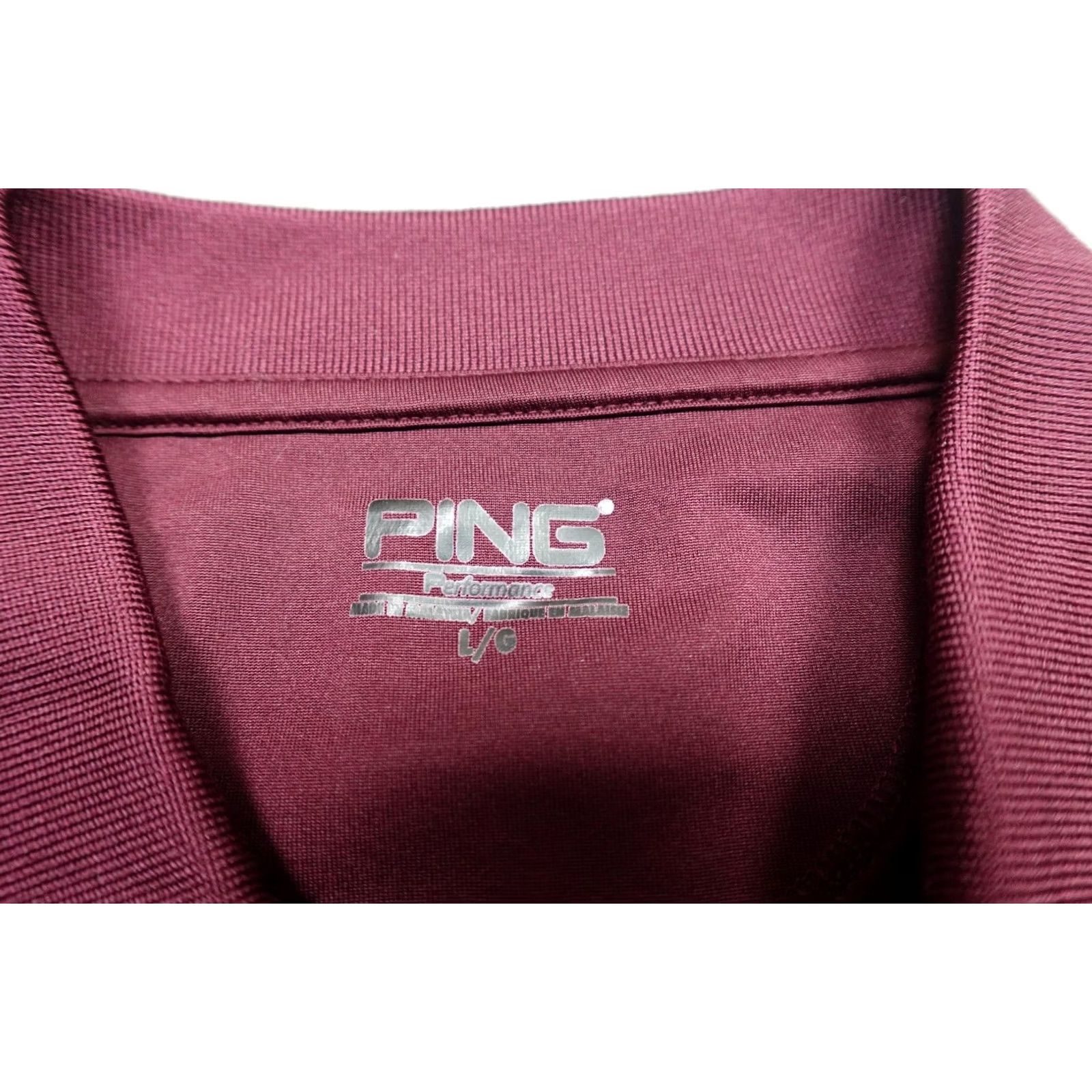 Vintage PING Performance Polo Mens L Red Stripe Golf Moisture Wicking Short Sleeve Shirt Size US L / EU 52-54 / 3 - 2 Thumbnail