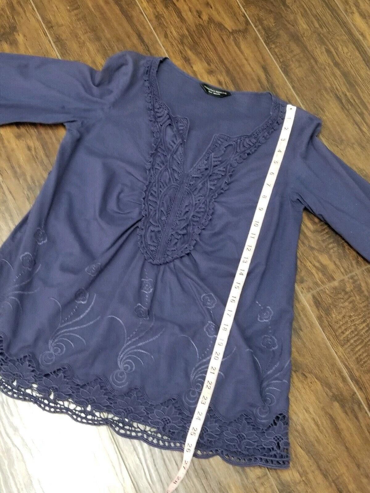 Designer Dorothy Perkins Top Size 10 LARGE blue Purple Boho Hippie Size L / US 10 / IT 46 - 5 Thumbnail