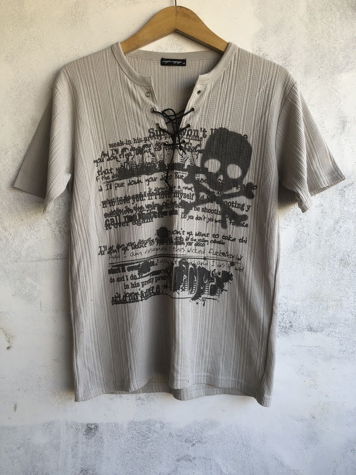 KMRii Japanese Poem skull Poem Rock Punk Style Size US M / EU 48-50 / 2 - 1 Thumbnail