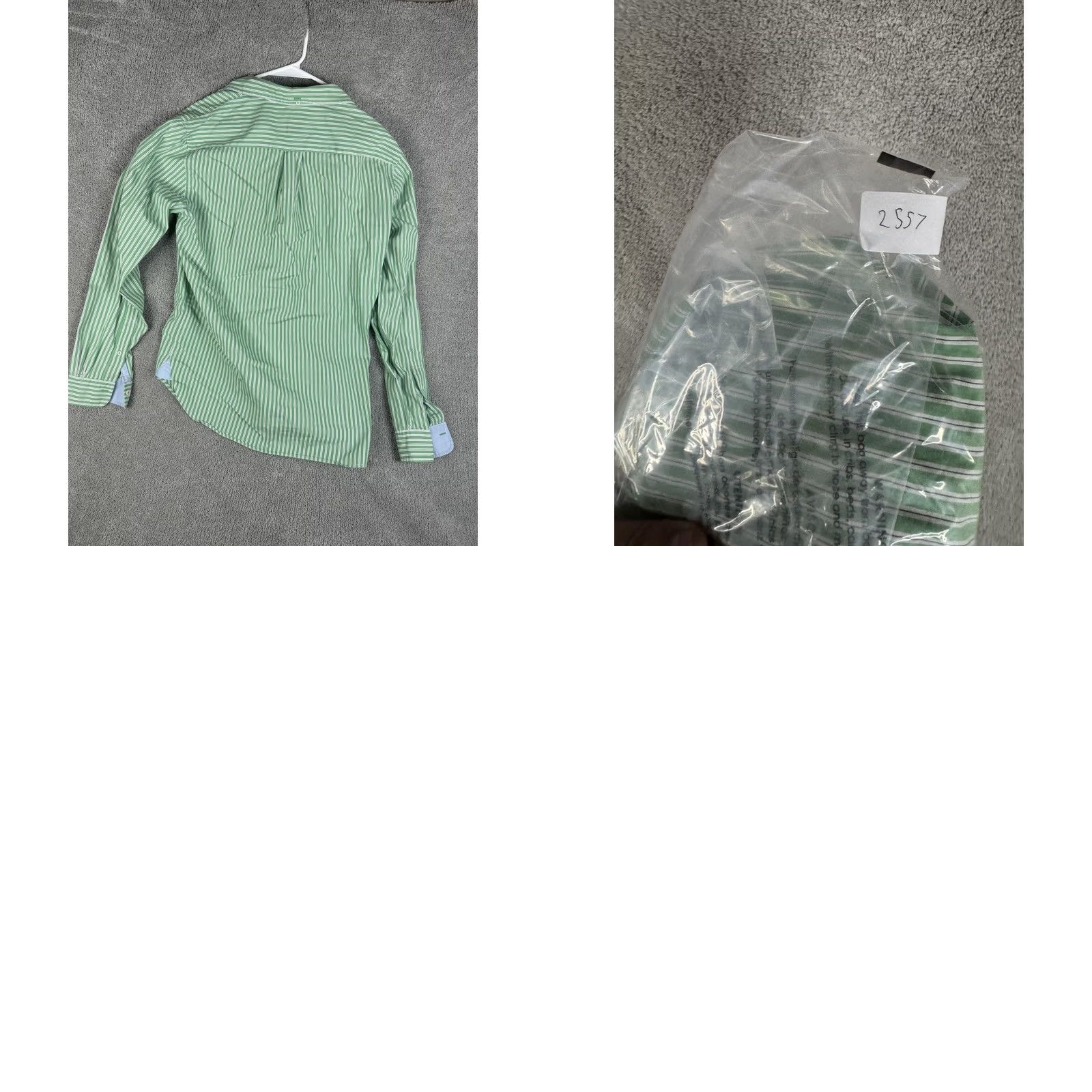 Brooks Brothers Brooks Brothers Shirt Mens Large Green White Stripe Button Front Casual Cotton Size US L / EU 52-54 / 3 - 9 Thumbnail