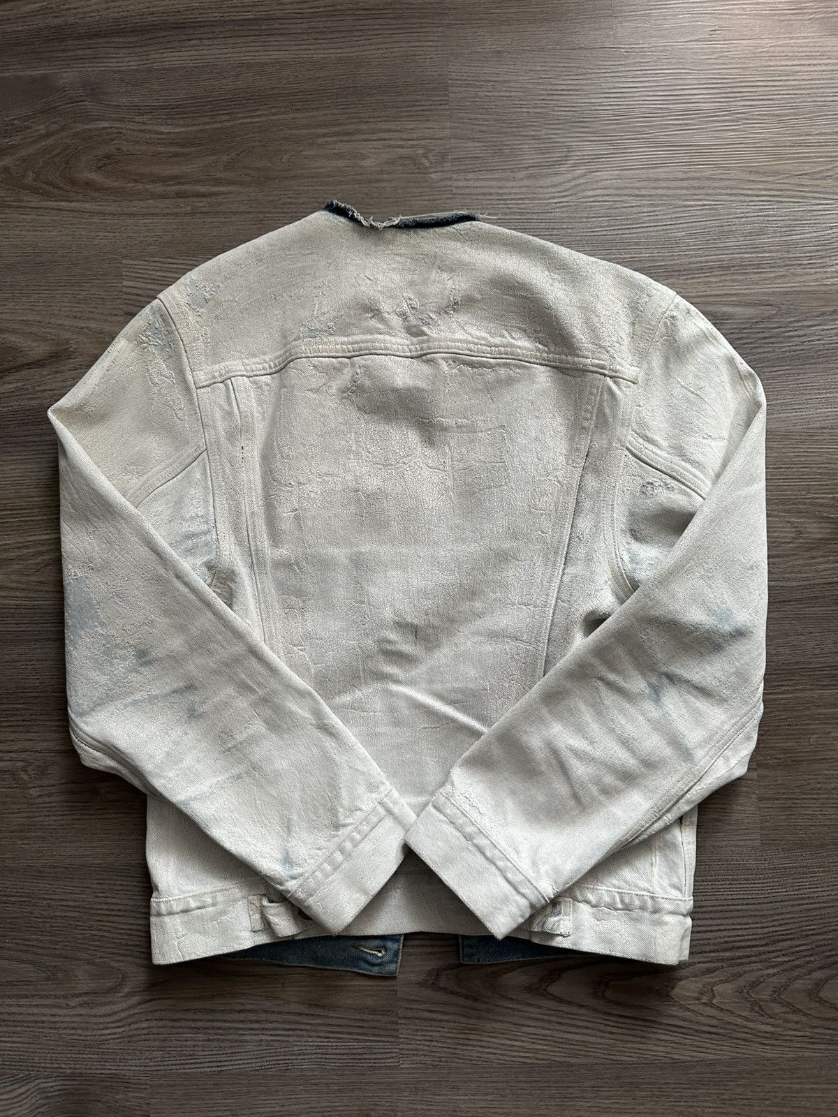 Maison Margiela Maison Margiela Collarless Painted Denim Jacket Size US M / EU 48-50 / 2 - 2 Thumbnail