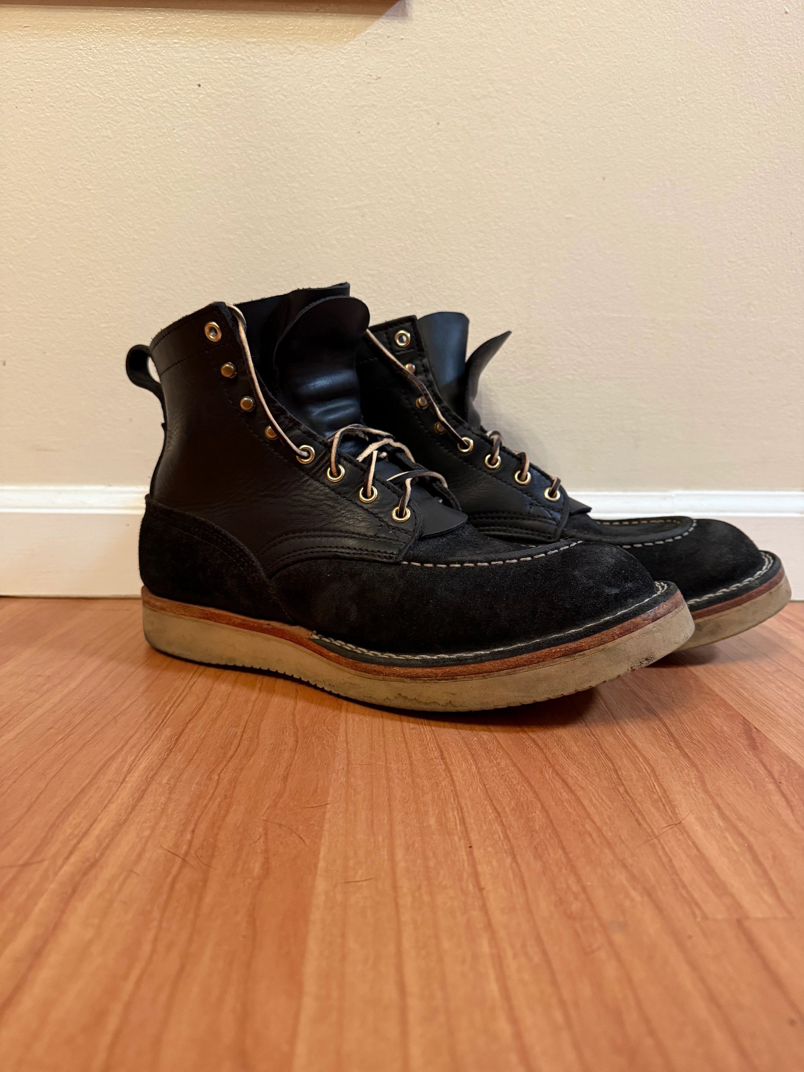 Nicks Boots Nicks Boots Moc Toe 10.5D Smooth/Roughout Black Size US 10.5 / EU 43-44 - 4 Thumbnail