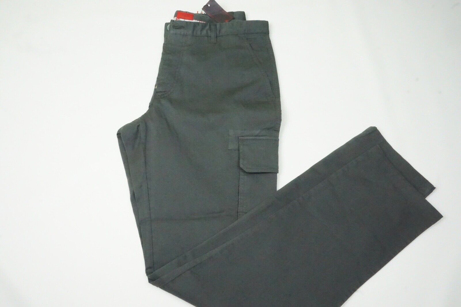 image of Isaia Comfort Project Gray Cargo Cotton Blend Pant 48R Eu Ne in Grey, Men's (Size 32)