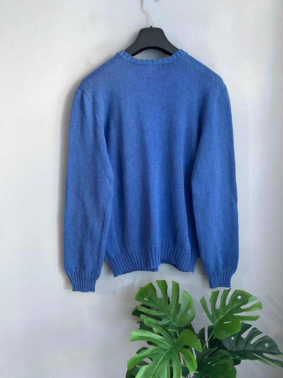 Polo Ralph Lauren Polo Ralph Lauren Men's Crew Neck Blue Knit Cotton Sweater L Size US L / EU 52-54 / 3 - 12 Thumbnail