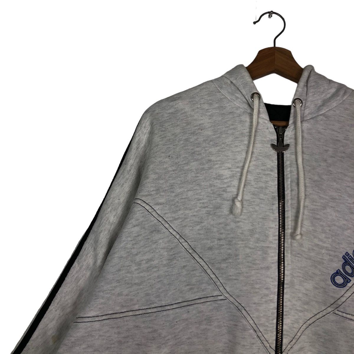 Adidas 🔥90’s Vintage Adidas Hoodie Big Logo Spell Out Size US XL / EU 56 / 4 - 7 Thumbnail