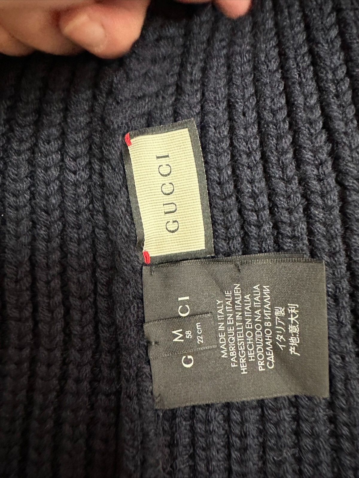 Gucci Gucci Men's Signature Tiger Head Embroidered Hat Navy Blue Size ONE SIZE - 5 Thumbnail