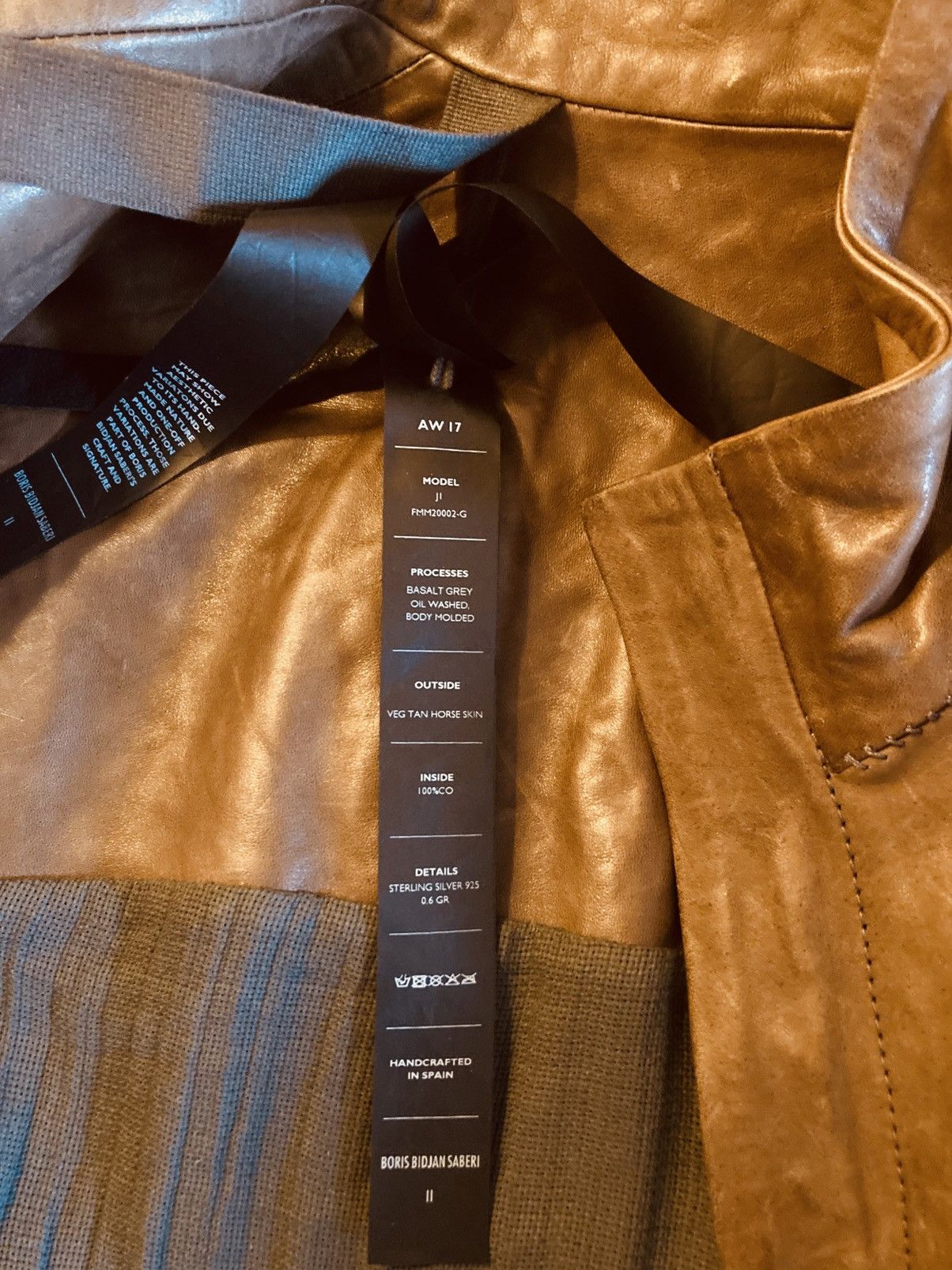 Boris Bidjan Saberi J1 Horse Oil Washed Basalt Grey Size US XS / EU 42 / 0 - 10 Thumbnail